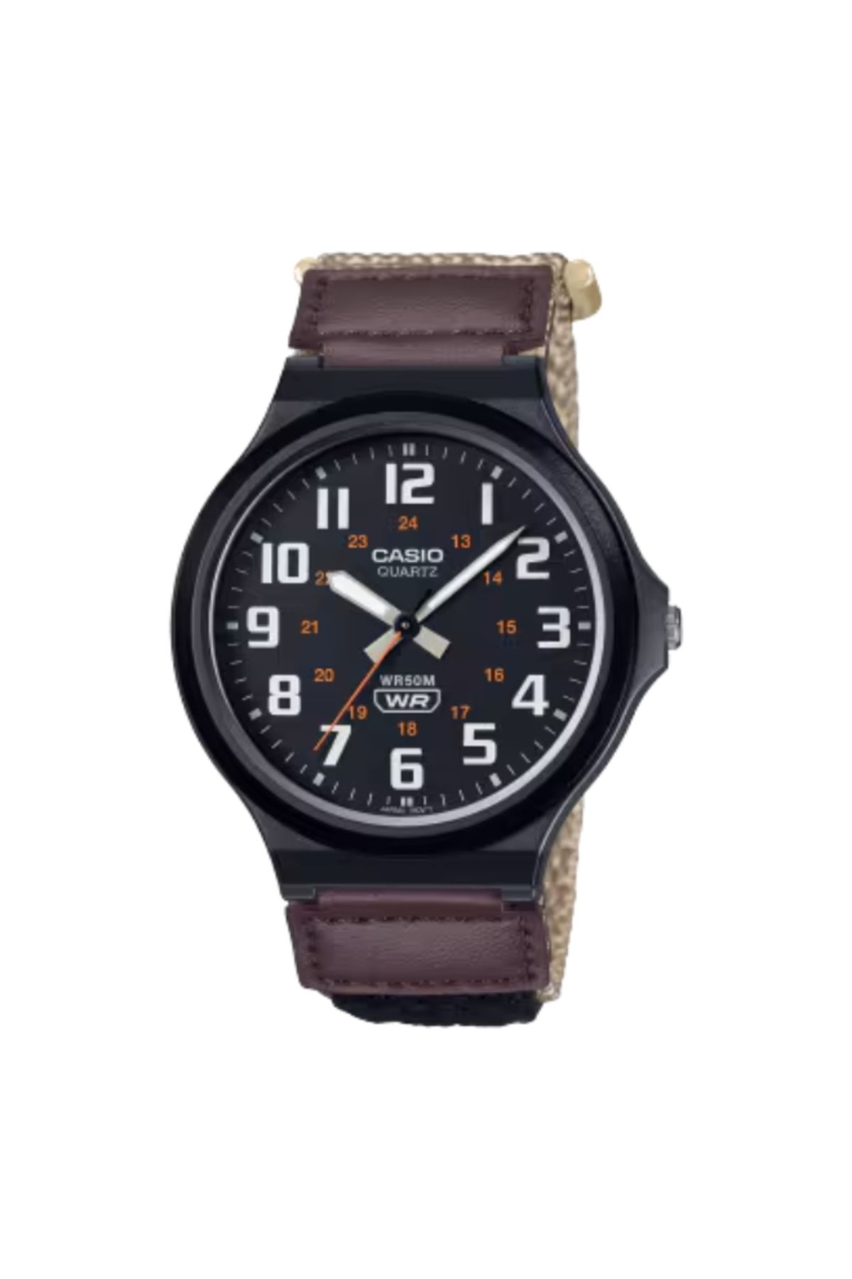 Casio-CASIO Men's Analog Black Dial Watch - MW-240B-5BVDF 1