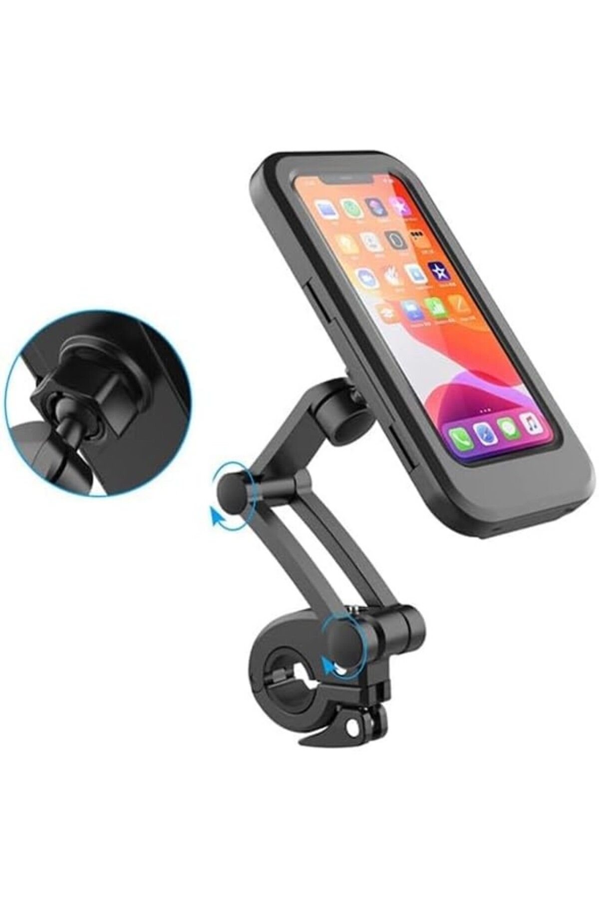 Asroya Su Geçirmez Ayarlanabilir Telefon Tutucu Aparat Bisiklet Motosiklet Scooter Atv