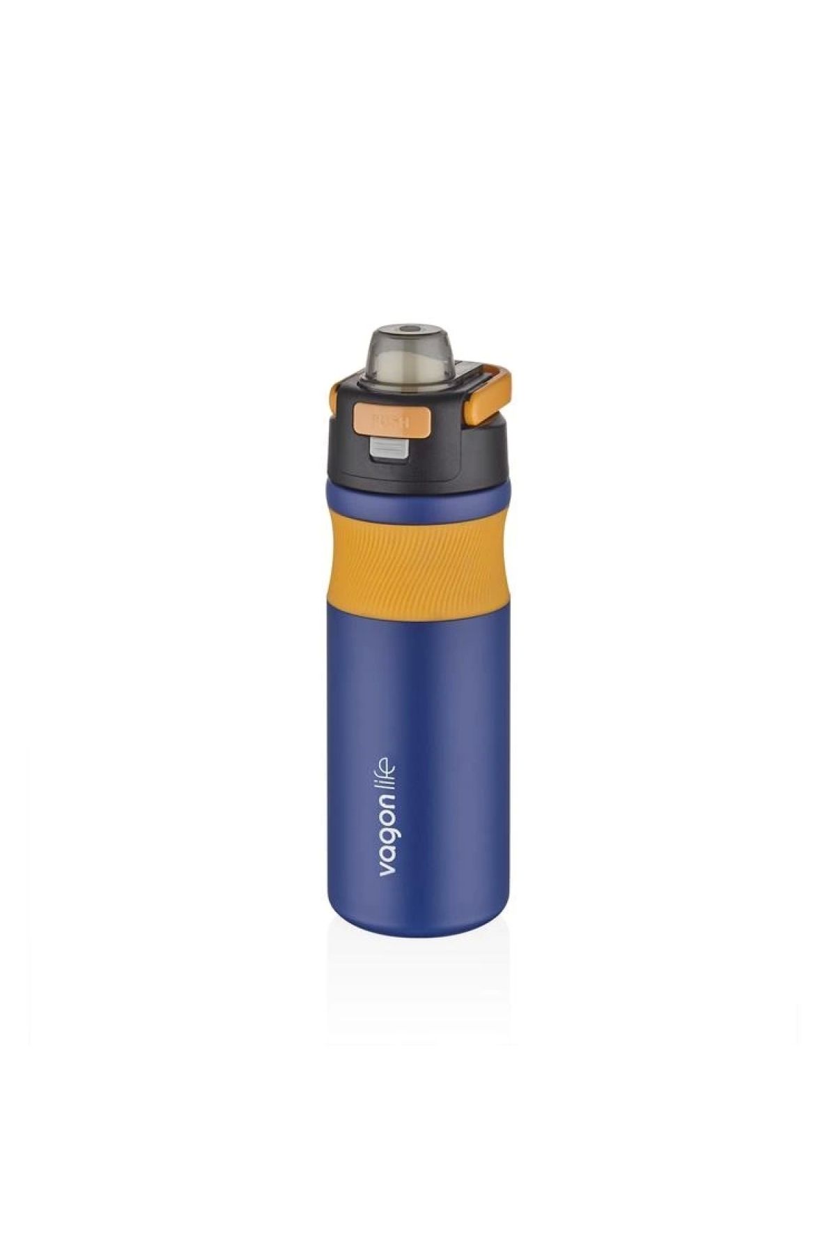 Vagonlife VAGONLİFE KİLİTLİ PASLANMAZ ÇELİK PİPETLİ/PİPETSİZ KULLANIM MATARA 033 580ML NAVY BLUE