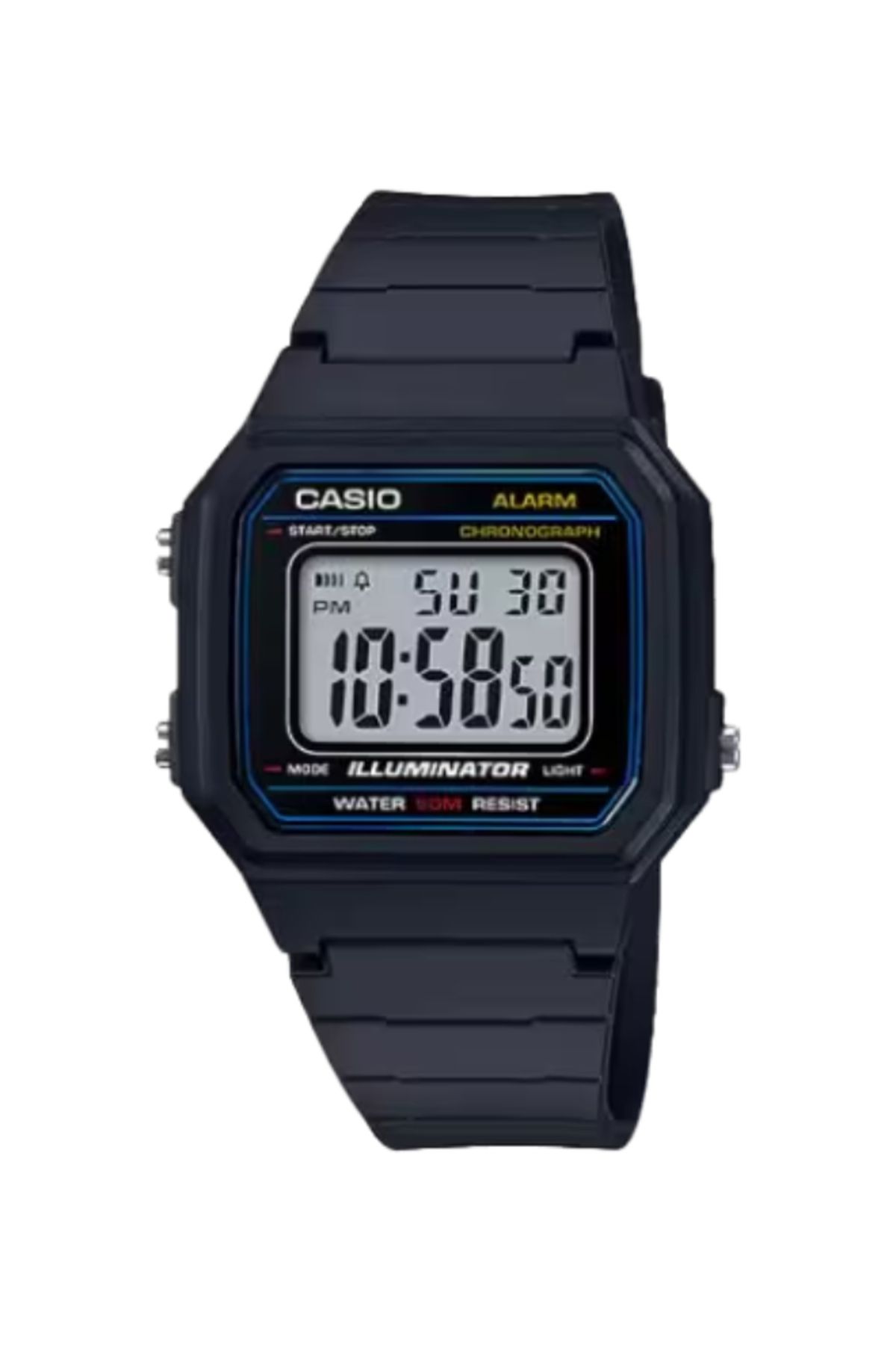 Casio-CASIO Men's Digital Grey Dial Watch - W-217H-1A 1