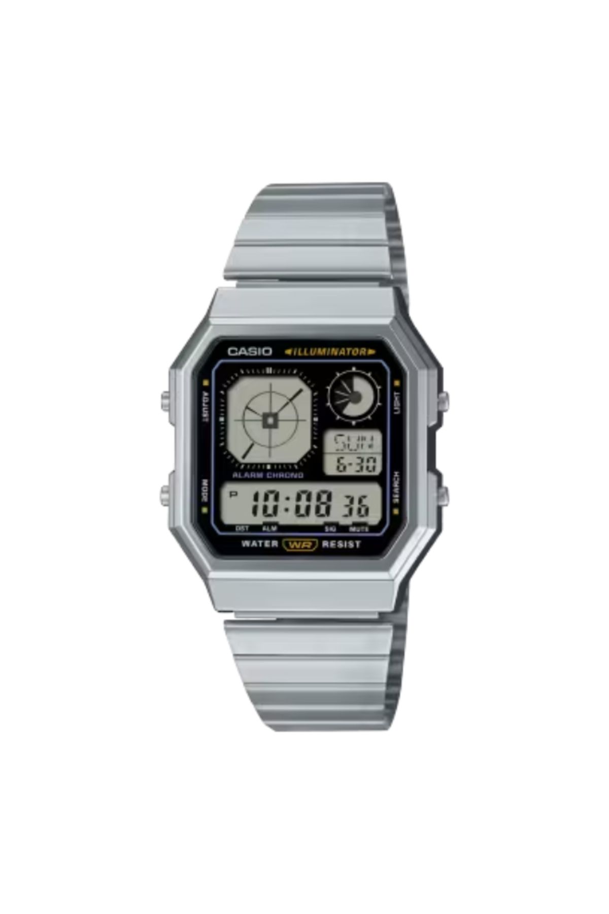 Casio-CASIO Unisex Digital Grey Dial Watch - A130WE-1ADF 1