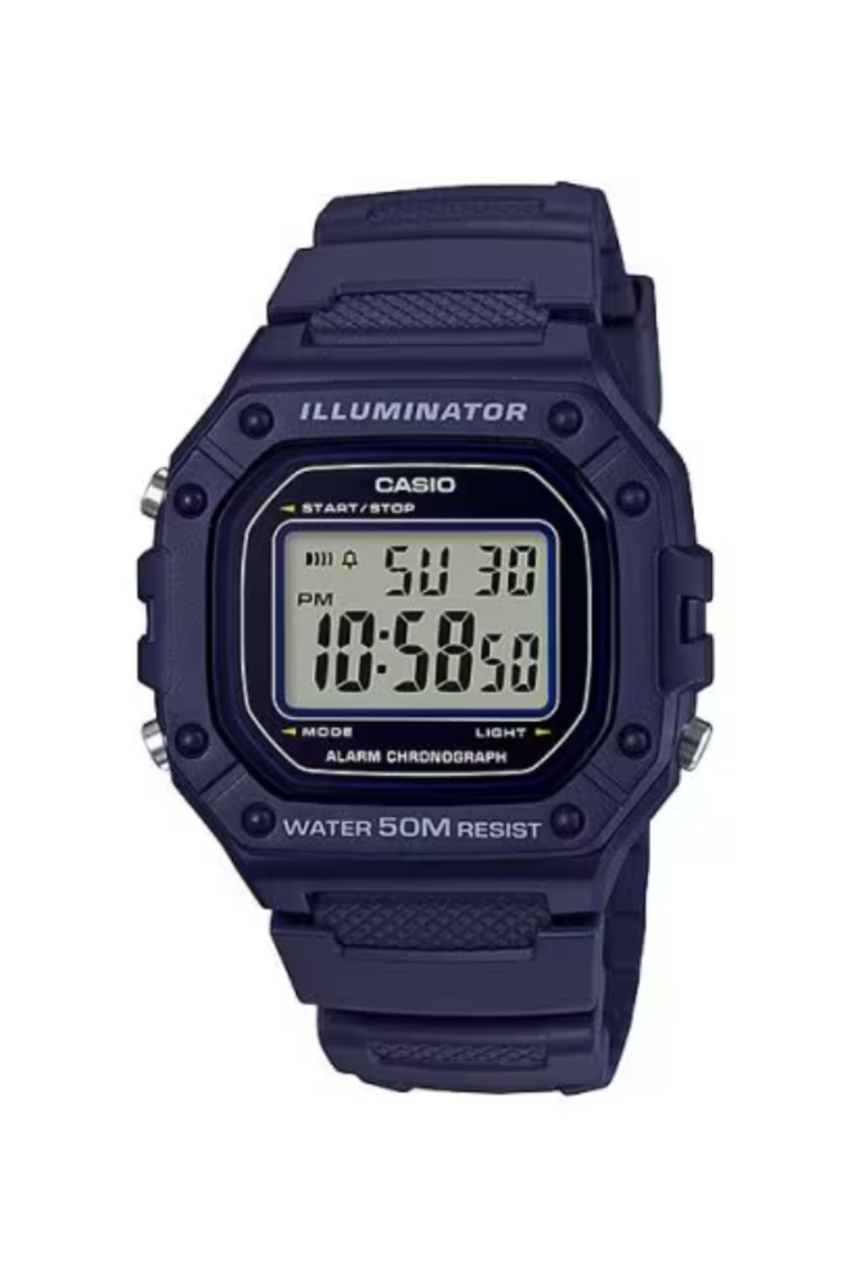 Casio-CASIO Men's Digital Grey Dial Watch - W-218H-2A 1