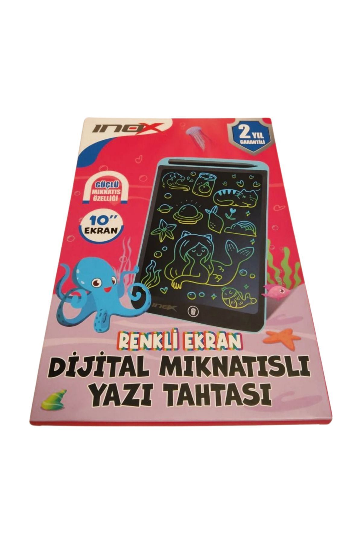 inox Dijital Yazı Tahtası 10 Inc Mıknat Renkli Ekran 09575
