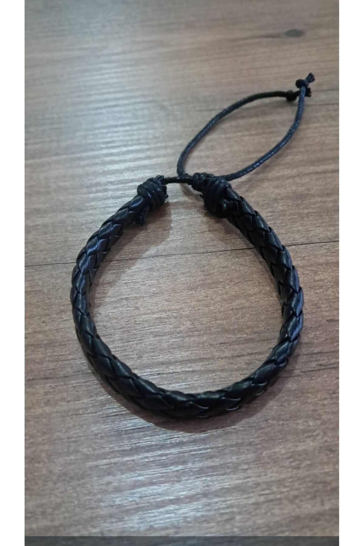 Store Ayarlanabilir Deri Örme Bileklik