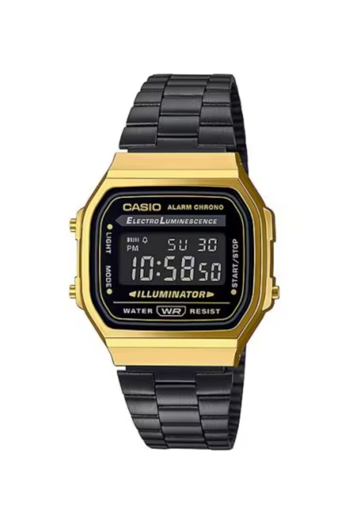 Casio-CASIO Unisex Digital Grey Dial Watch - A-168WEGB-1B 1