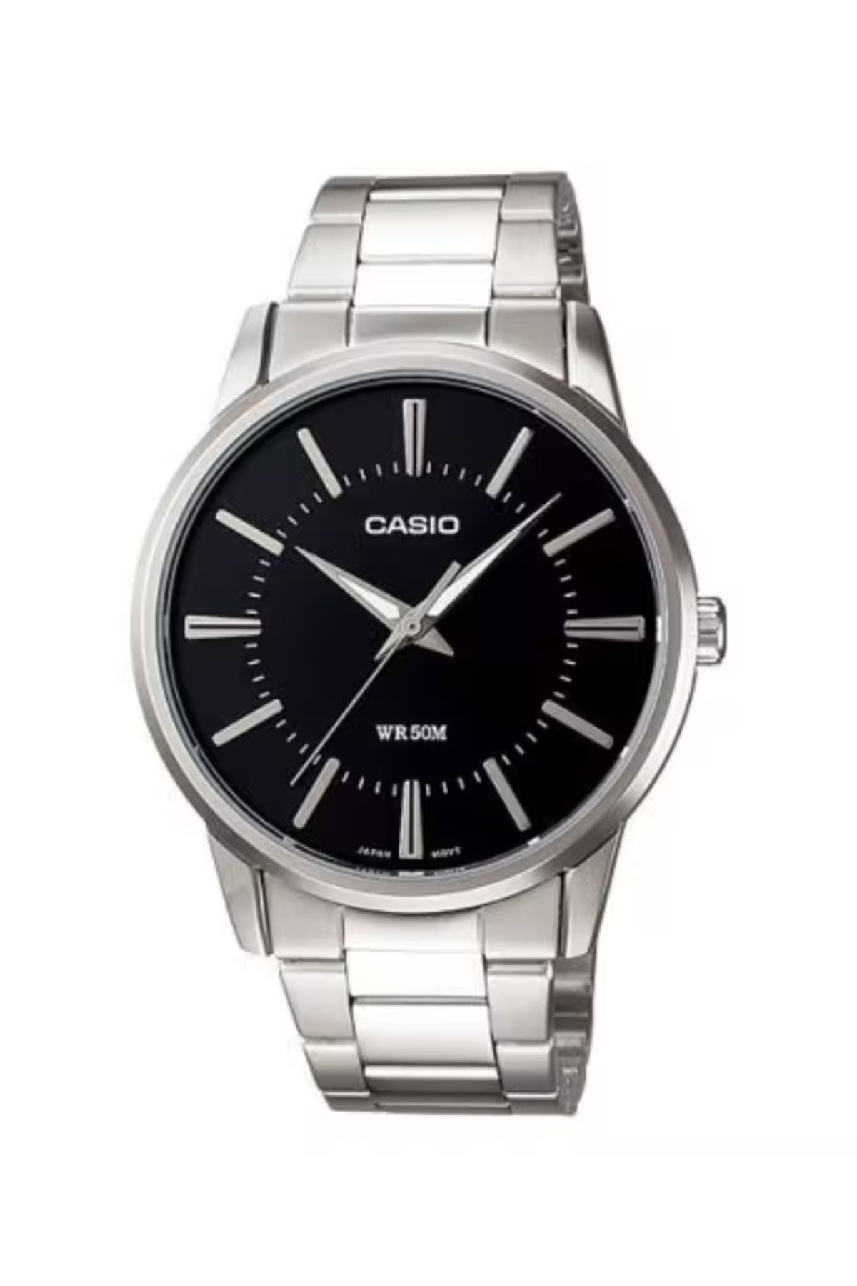 Casio-ساعة كاسيو للرجال بمينا أسود تناظرية - MTP-1303D-1A 1
