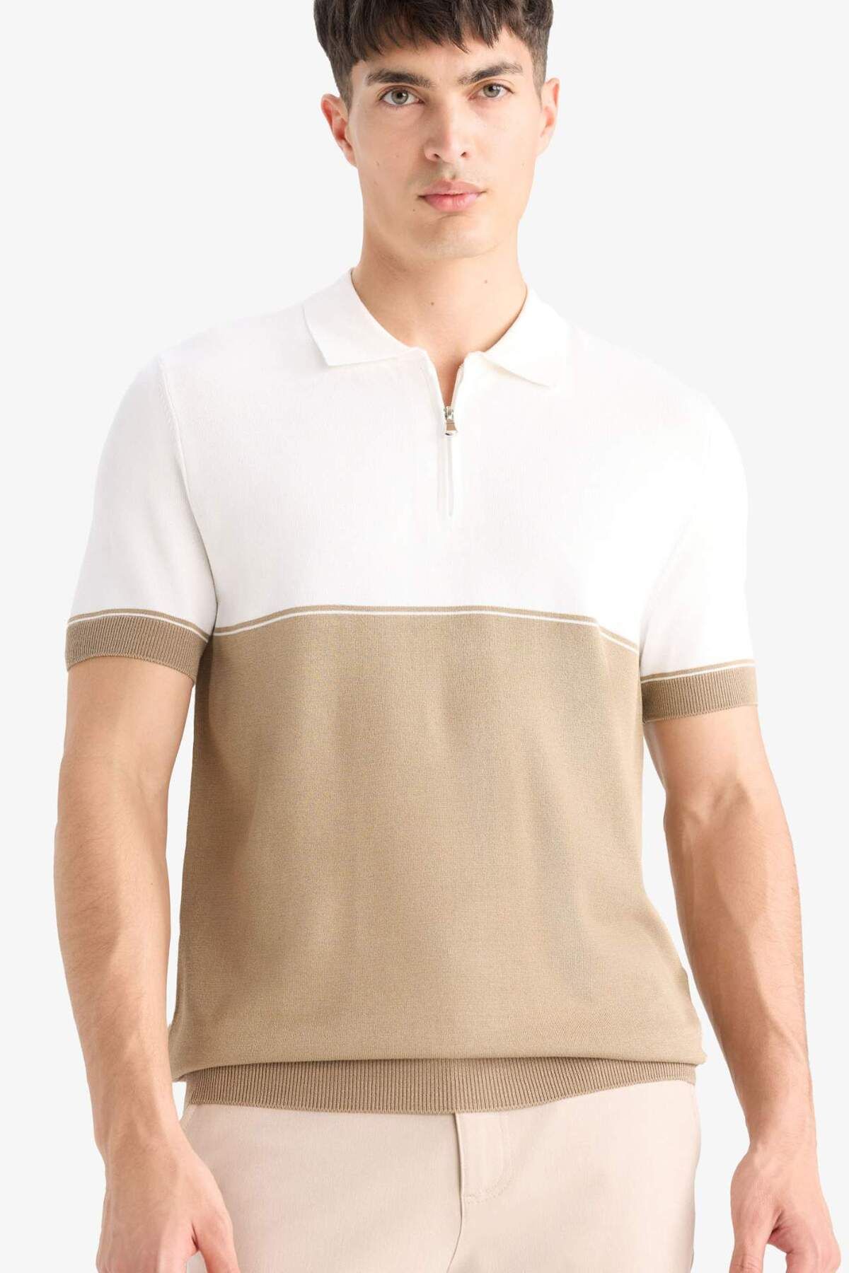 DeFacto Standart Fit Polo Yaka Triko Short Sleeve Polo T-Shirt E4895AX25SM