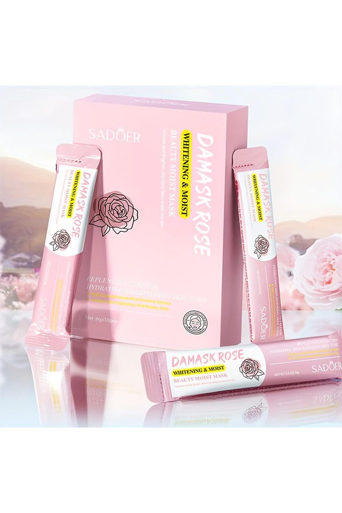 SADOER-Rose Korean Gel Face Mask Moisturising 6gx10pcs 2