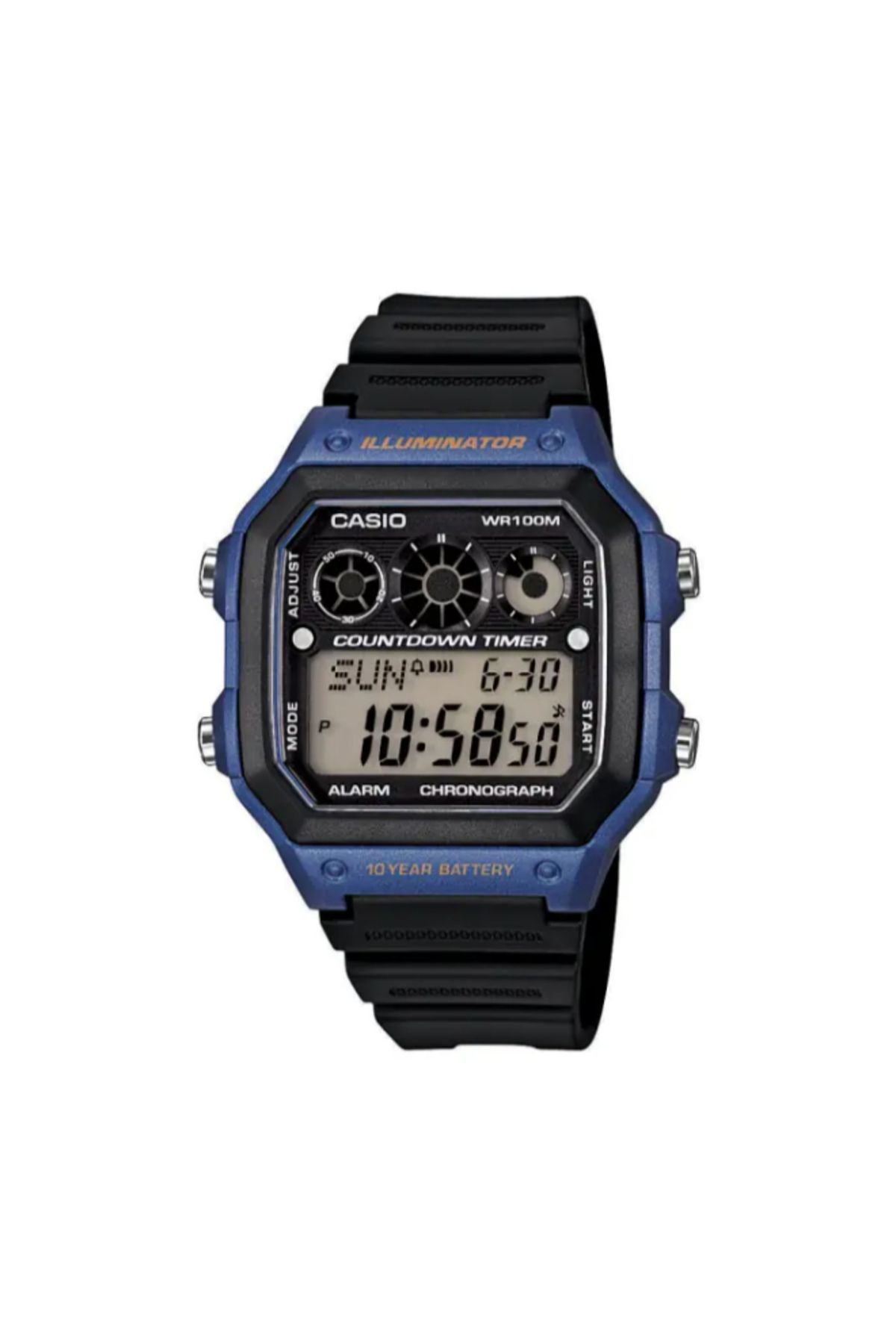 Casio-CASIO Men's Digital Grey Dial Watch - AE-1300WH-2A 1