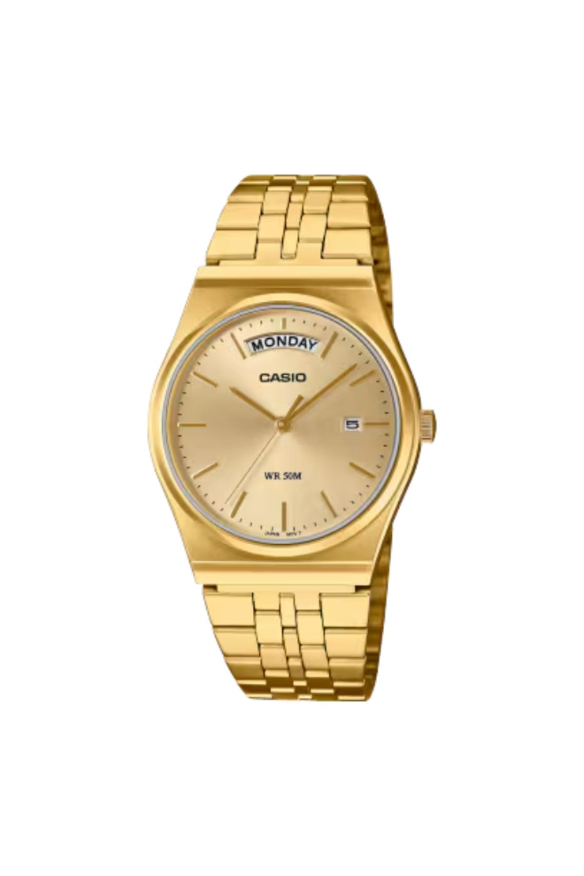 Casio-CASIO Men's Analog Gold Dial Watch - MTP-B146G-9AVDF 1