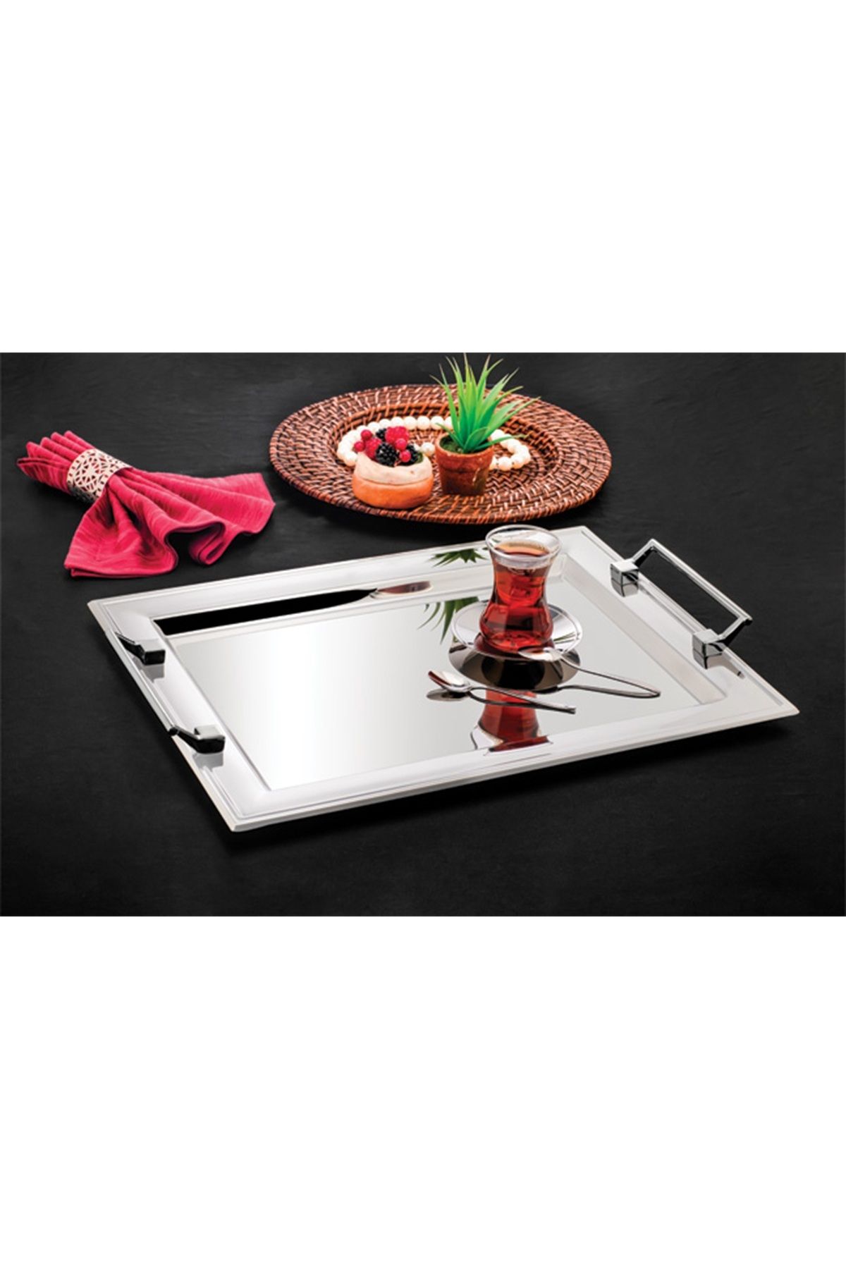 ÖZLİFE VEGA Çay Tepsi Sade