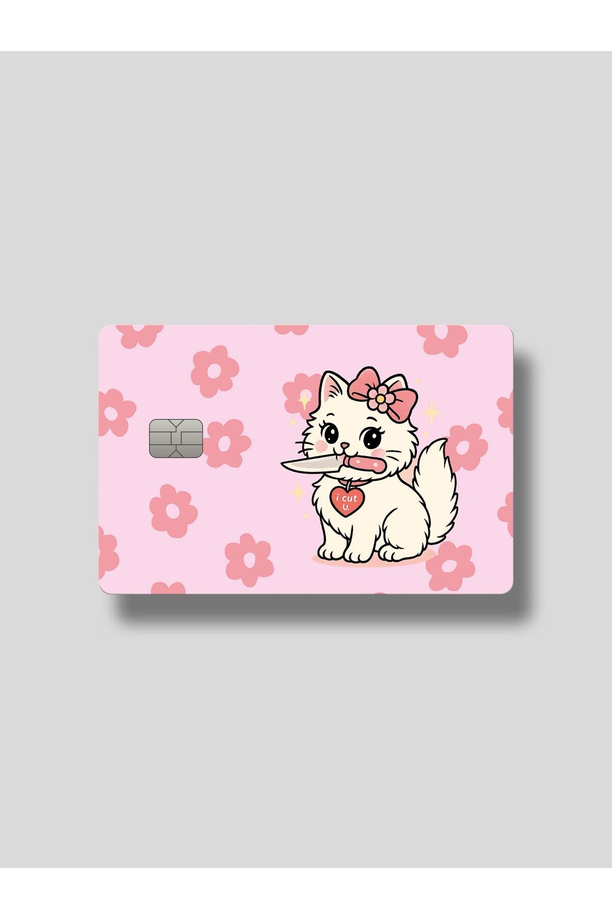 Planet Butik Cute Cat Kart Kaplama Sticker