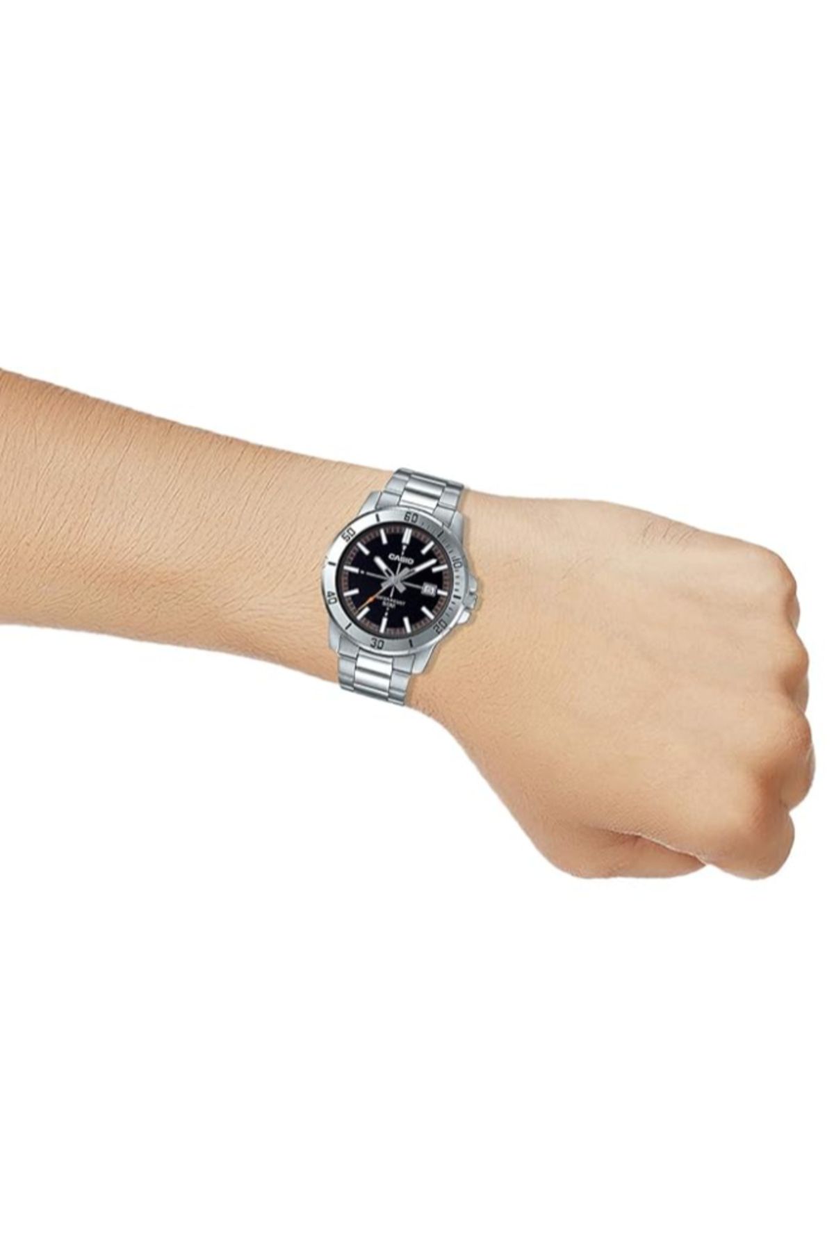Casio-ساعة كاسيو للرجال بمينا أسود تناظرية - MTP-VD01D-1E2VUDF 6