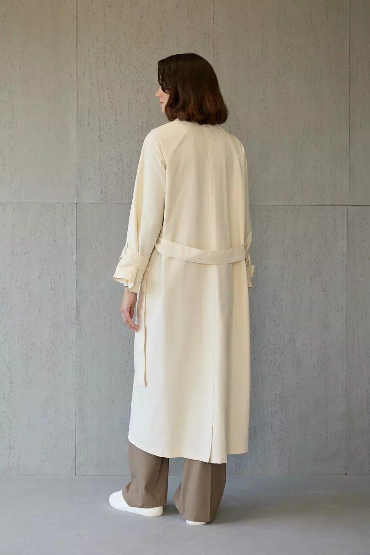 FERHEL Kadın Pera Oversize Trençkot 18-1001