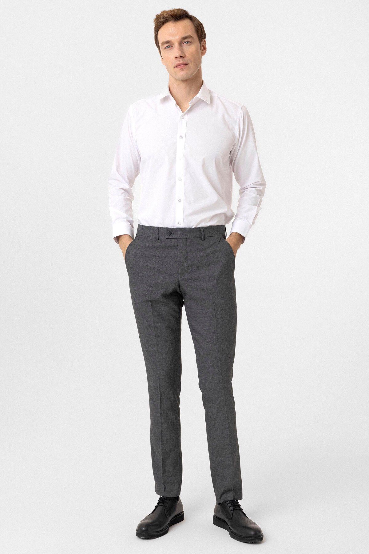 SÜVARİ-Cavalry Loose Fit Armure Patterned Soft Textured Fabric Trousers 2