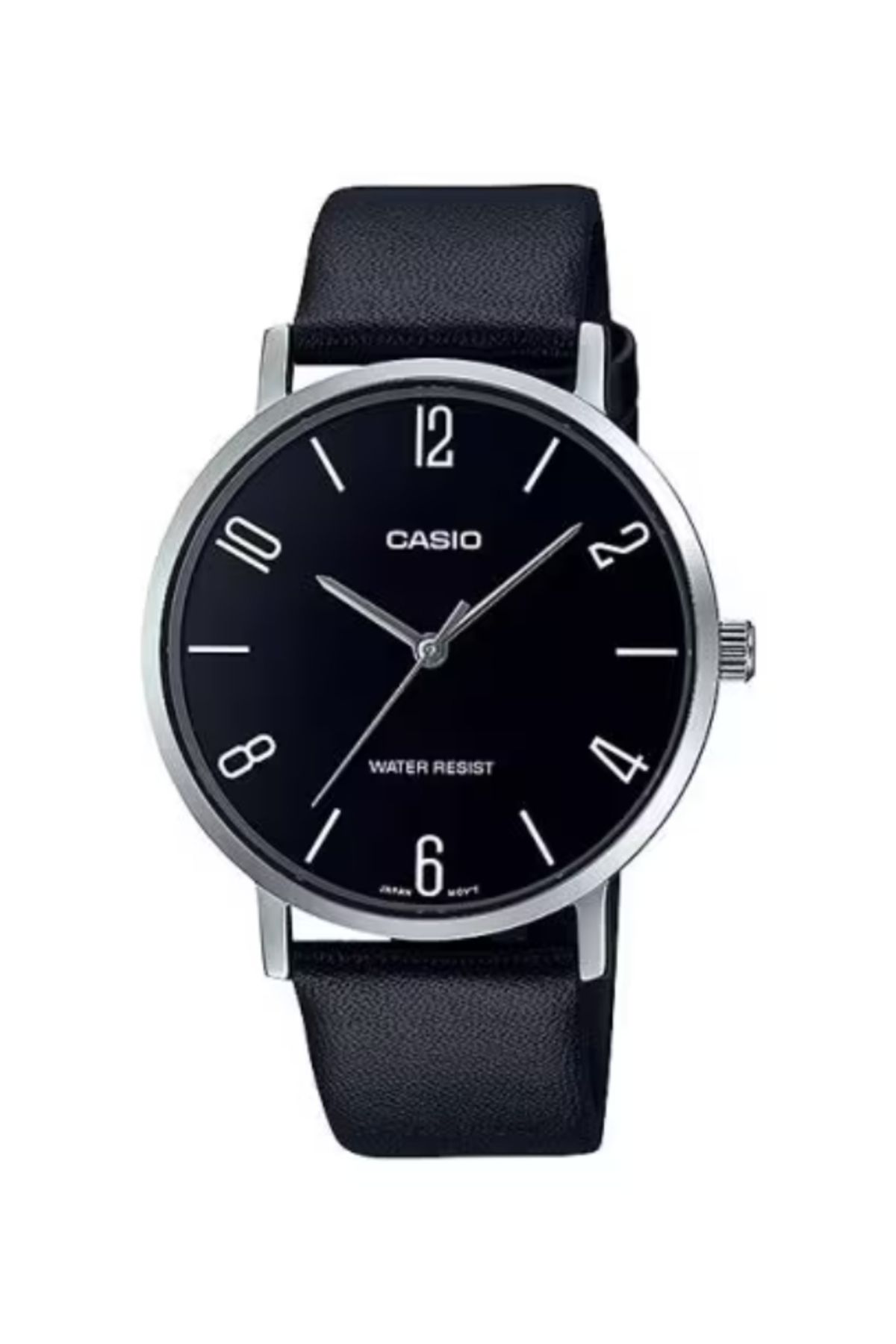 Casio-ساعة كاسيو للرجال بمينا أسود تناظرية - MTP-VT01L-1B2UDF 1