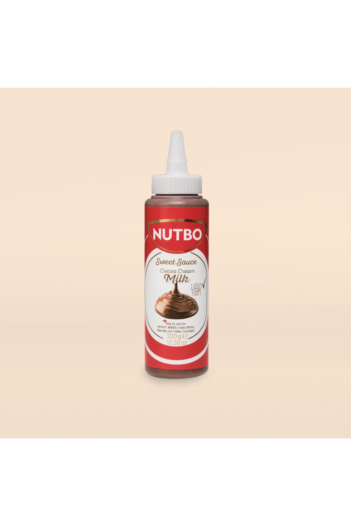 NUTBO Tatlı Sos Sütlü- Waffle& Krep& Pankek& Churros& San Sebastian& Kruvasan& Dondurma Sos 300 gr