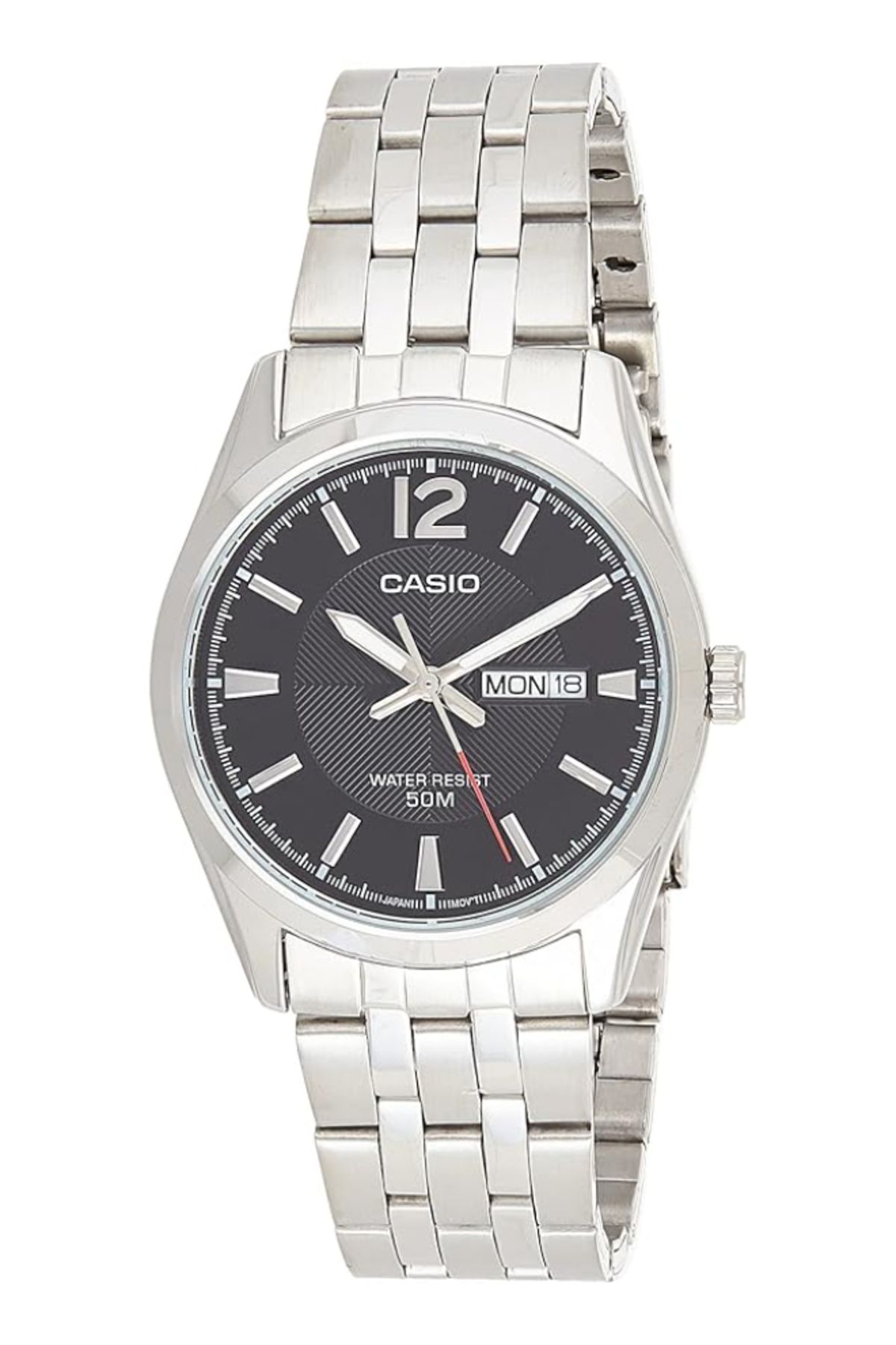Casio-ساعة كاسيو للرجال بمينا أسود تناظرية - MTP-1335D-1A 1