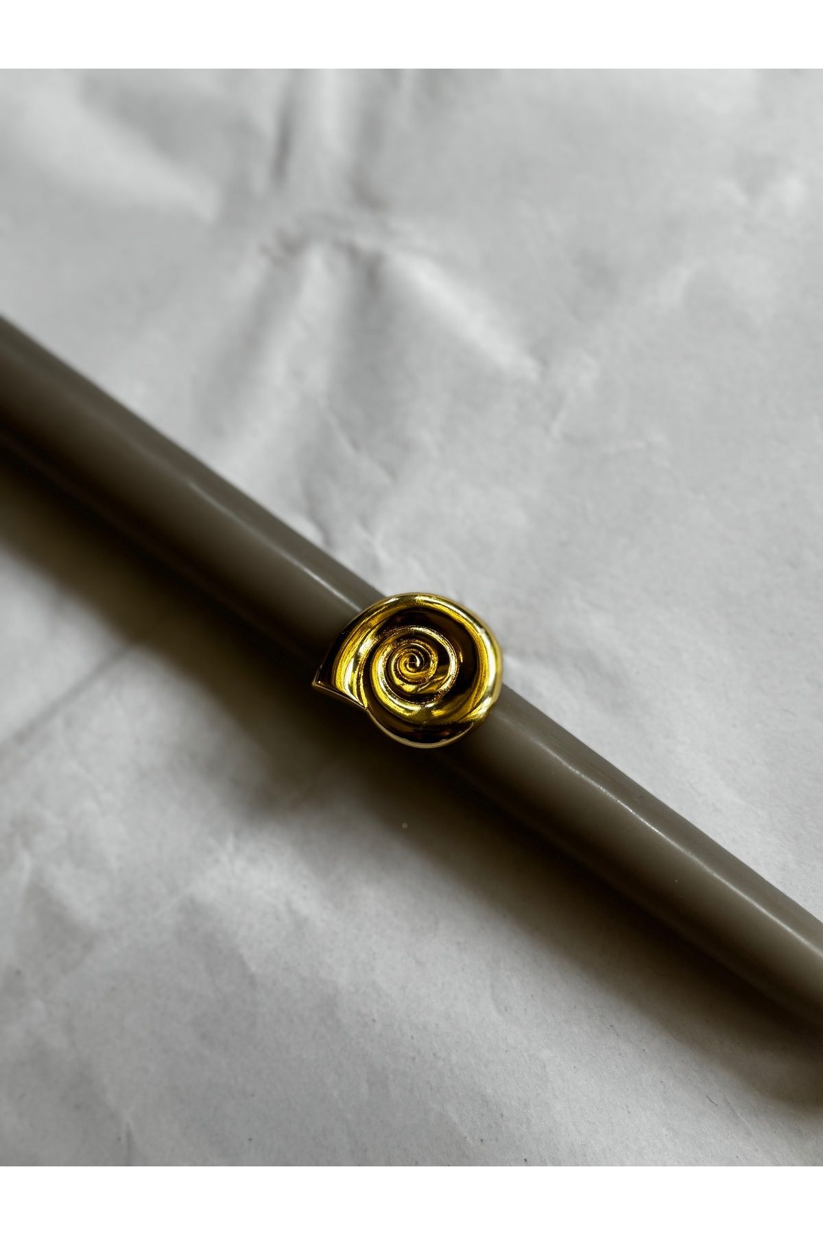 shop Spiral Tasarım Gold Yüzük (Ayarlanabilir Ölçü)