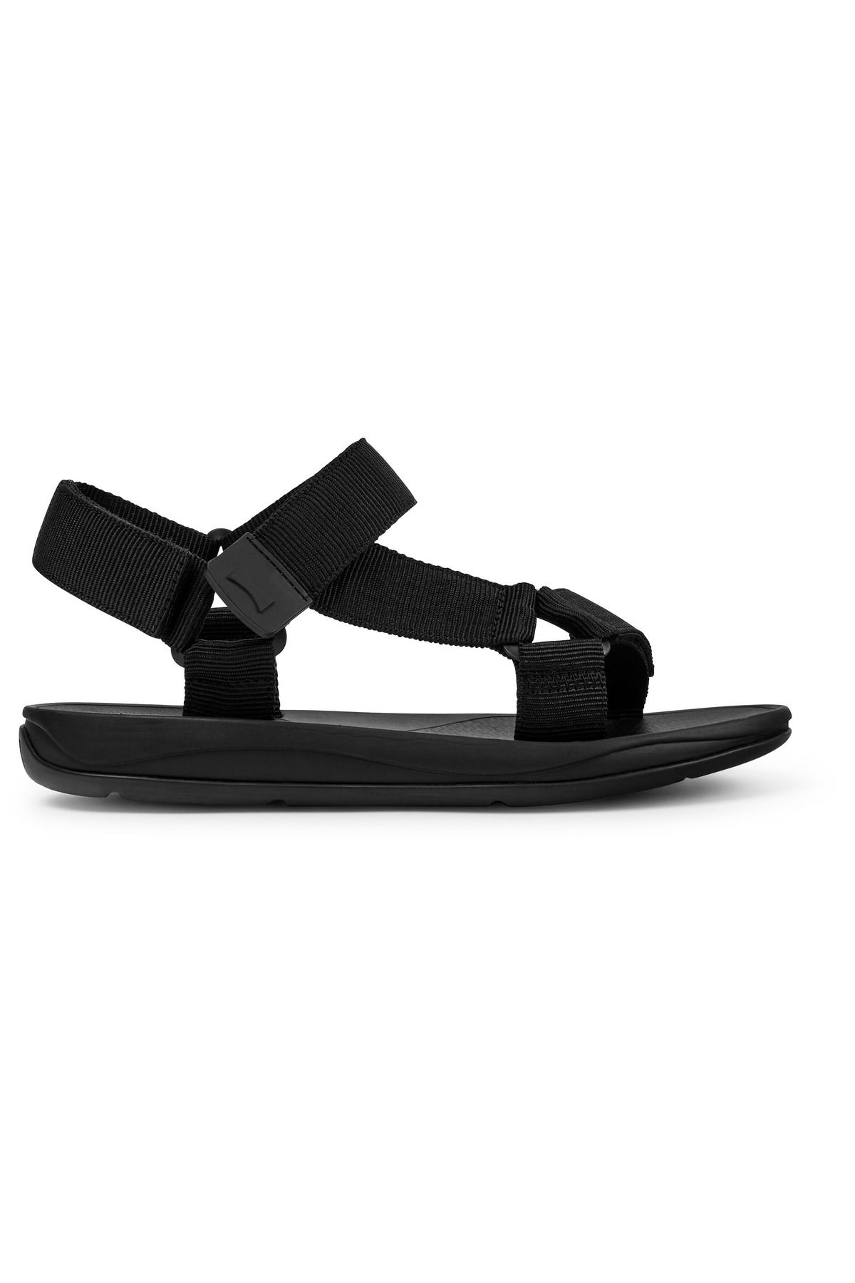 CAMPER-Men's Black Adjustable Hook And Loop Sandals Lightweight Design For Everyday Match 2