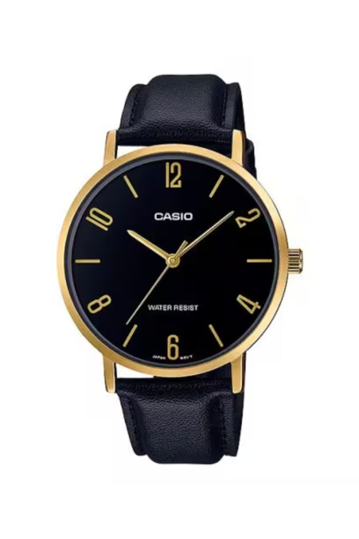 Casio-ساعة كاسيو للرجال بمينا أسود تناظري - MTP-VT01GL-1B2UDF 1