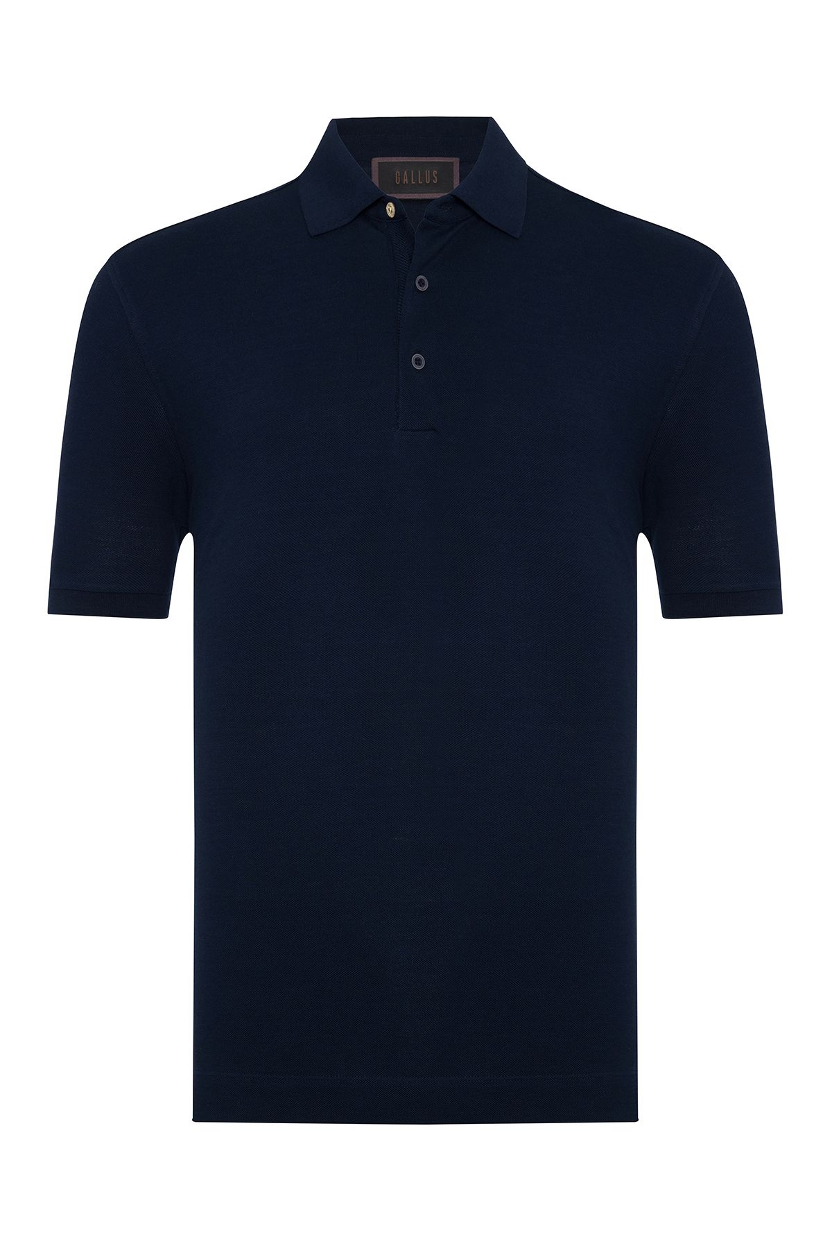 Gallus Lacivert Polo Yaka Pike Pamuk Regular Fit Tişört