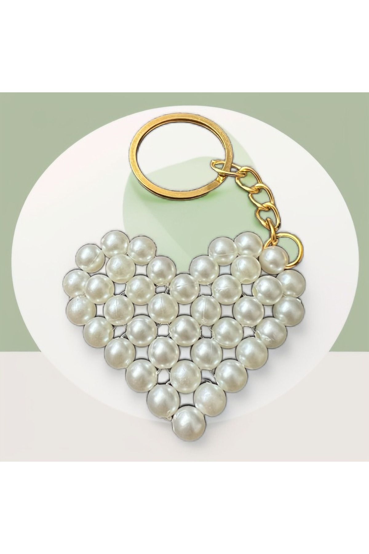 Ayse Jewels Kalp İnci Anahtarlık