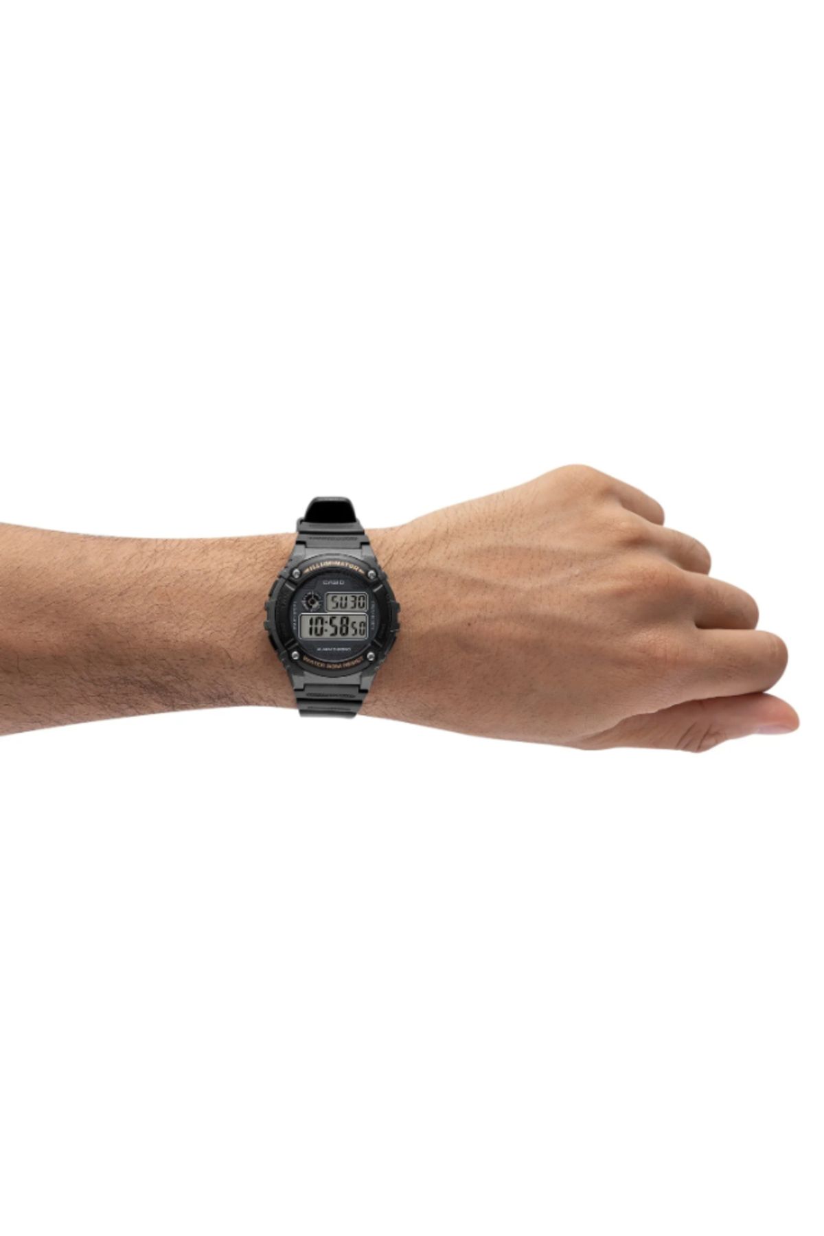 Casio-ساعة كاسيو الرقمية للرجال بمينا رمادي - W-216H-1B 2
