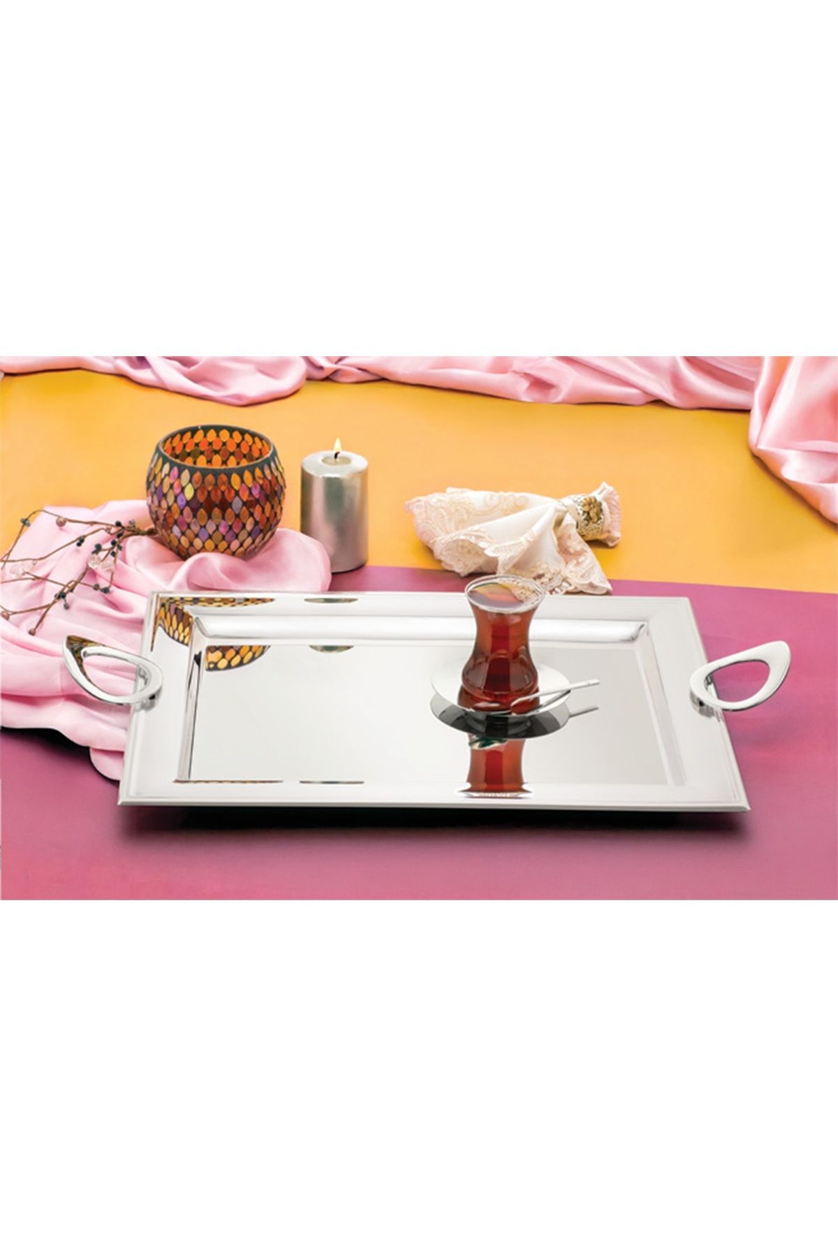 ÖZLİFE Alfa Çay Tepsi Sade