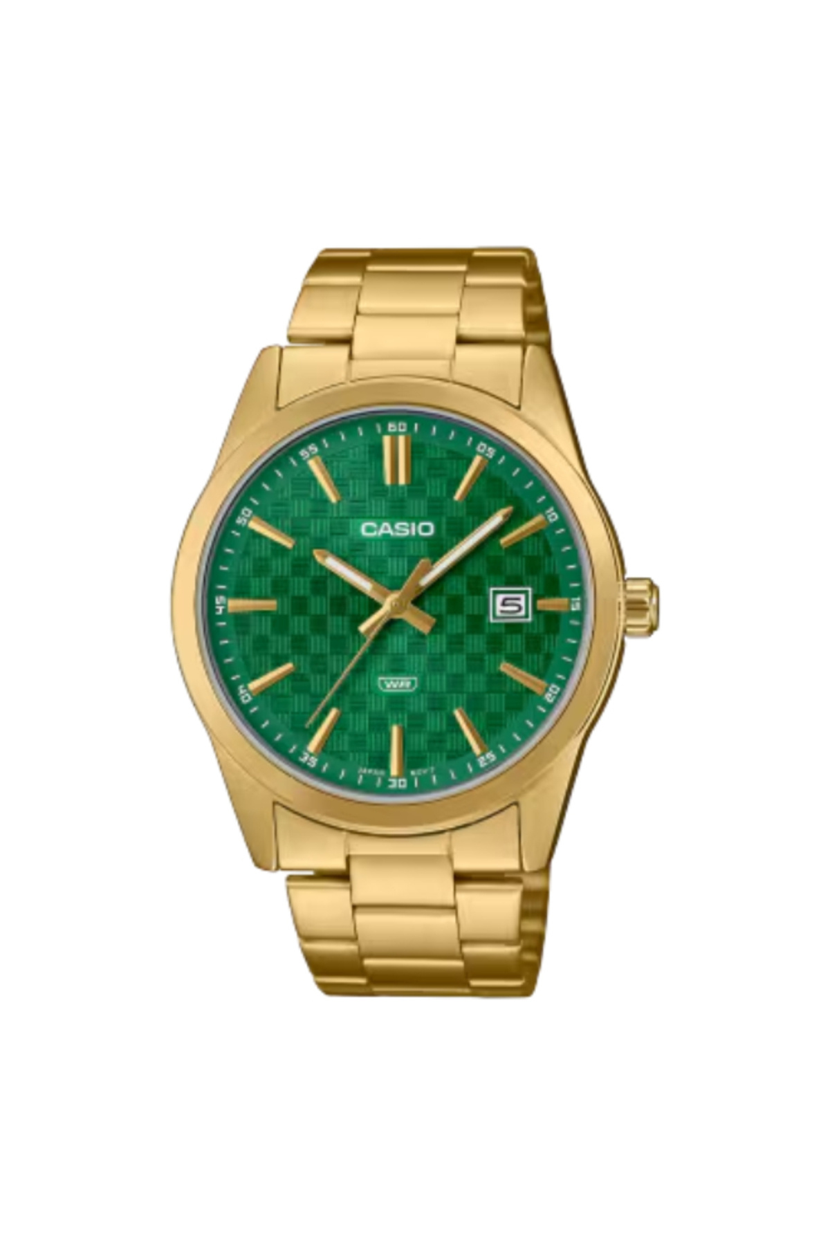 Casio-ساعة كاسيو للرجال بمينا أخضر تناظري - MTP-VD03G-3AUDF 1