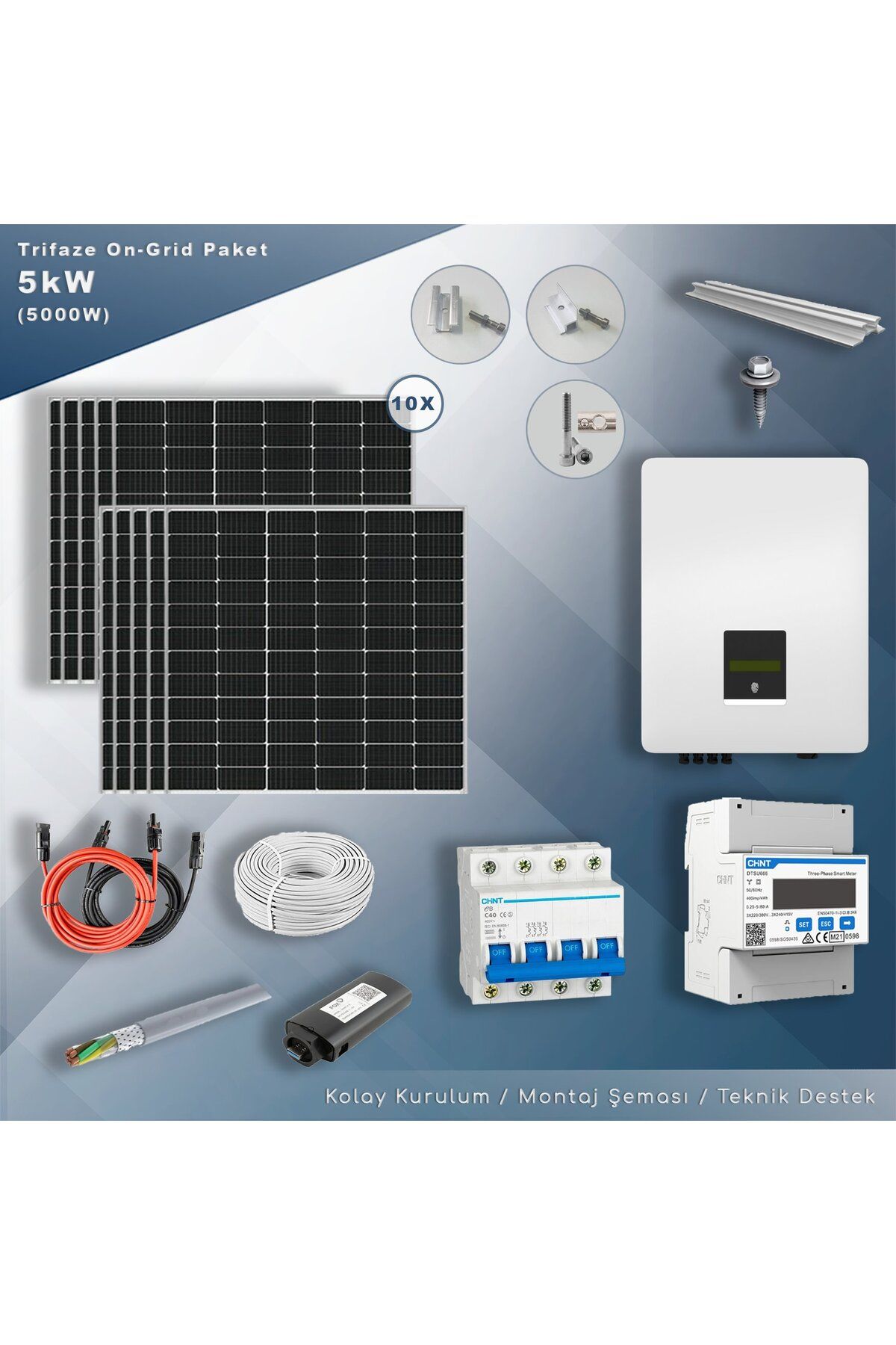 MAtech 5kW Trifaze On-Grid Paket Sistem