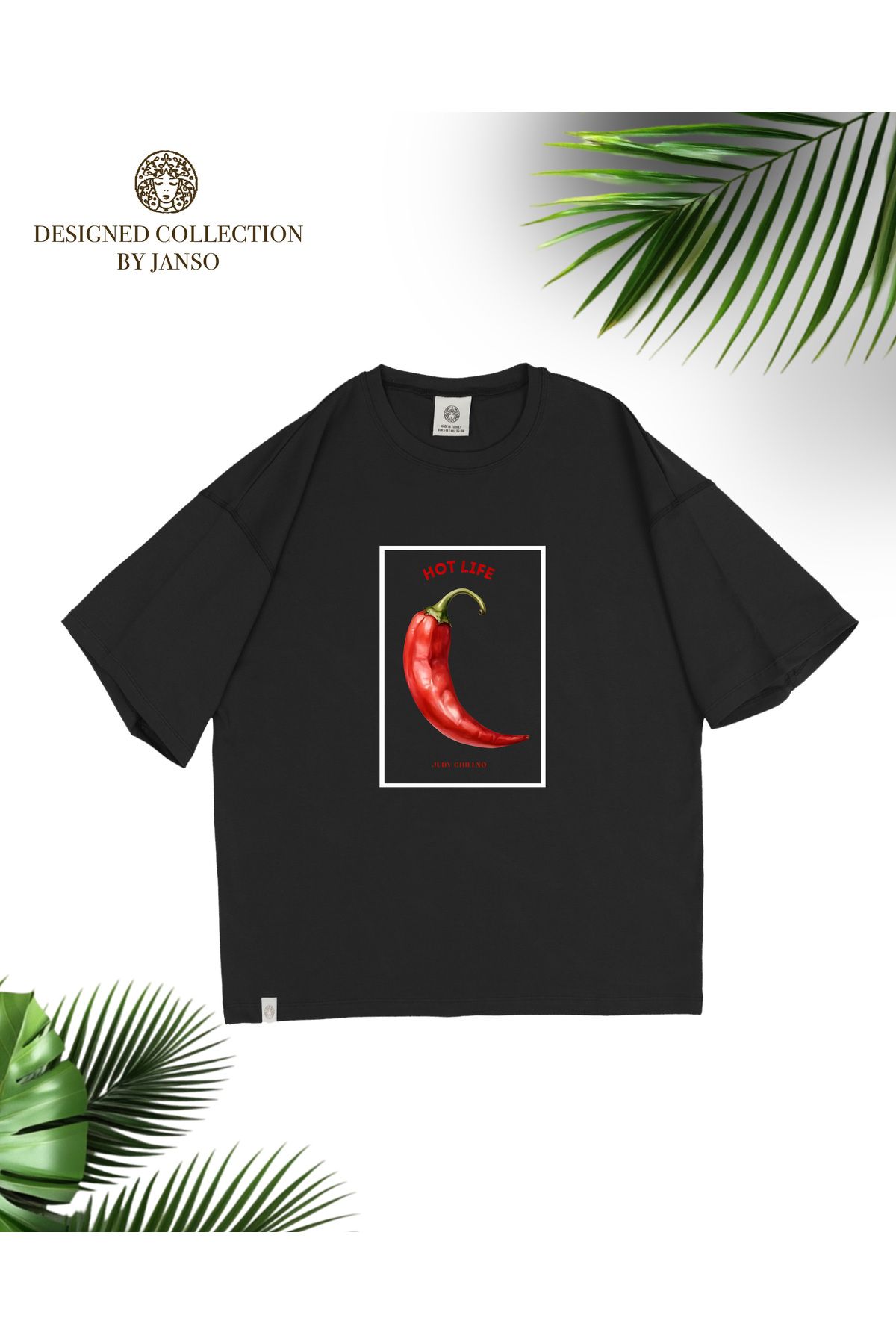 JANSO GROUP KADIN BASKILI TSHIRT OVERSİZE BÜYÜK BEDEN PAMUKLU