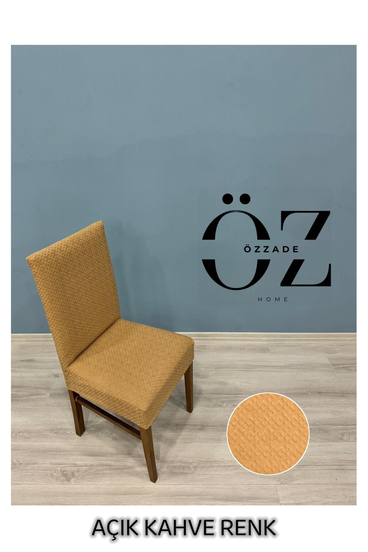 özzade home elmas desen Sandalye Kılıfı Yıkanabilir Likralı Esnek Lastikli Sandalye Örtü