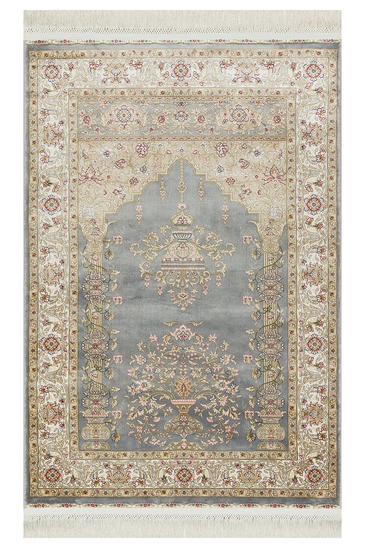 DOGANLAR ANTIQ OTTOMAN 01 GREY Klasik Desenli Yüksek Kalite Sık Dokuma Seccade