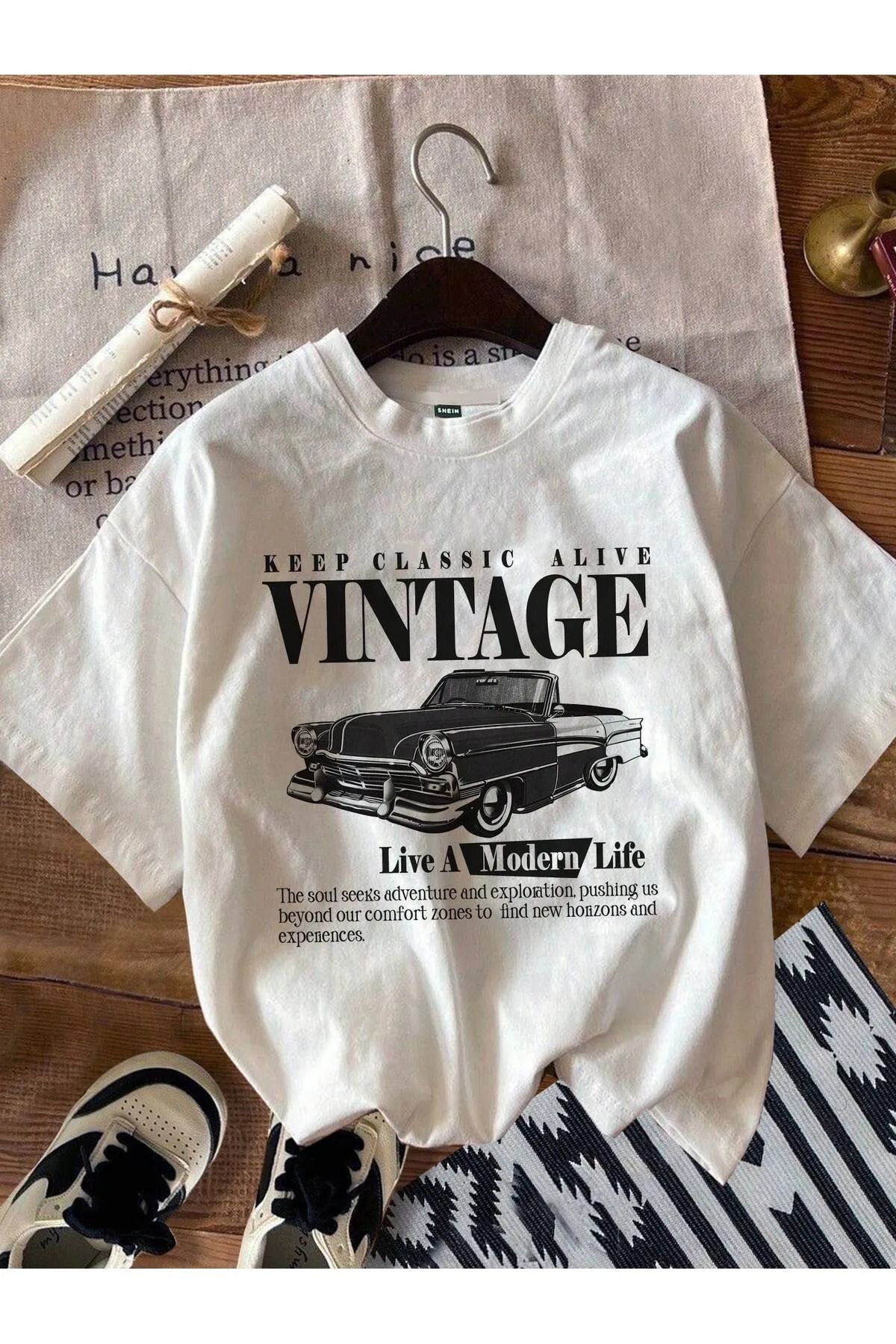 DAXİS Sportwear Company Vintage Baskılı Tişört