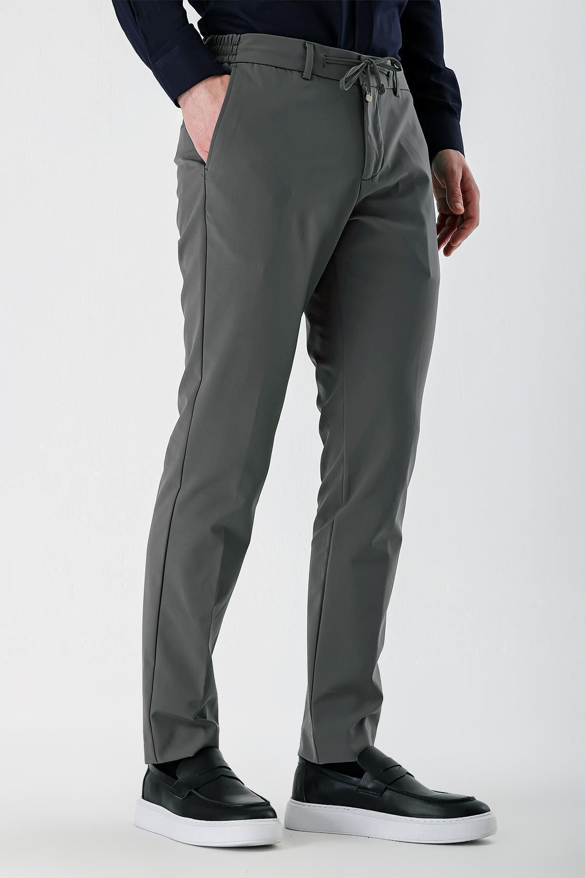 CLASSİCS MEN Yazı Slim Fit Likralı Erkek Jogger Pantolon-7329