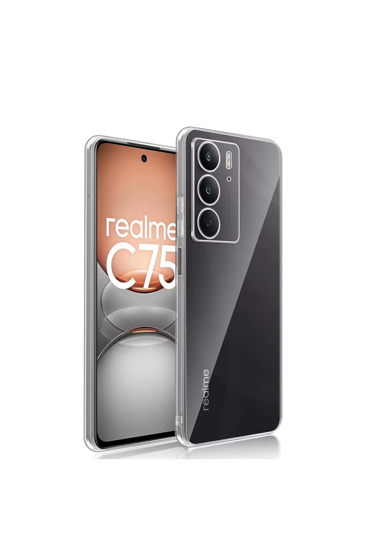Microcase Realme C75 ile Uyumlu Slim Serisi Soft TPU Silikon Kılıf - Şeffaf AL3324