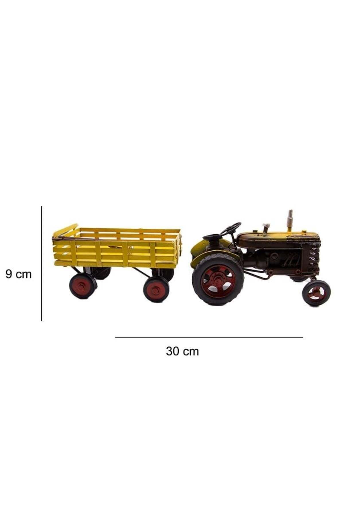 Otantik Çarşı Dekoratif Metal Traktör Römork C1601