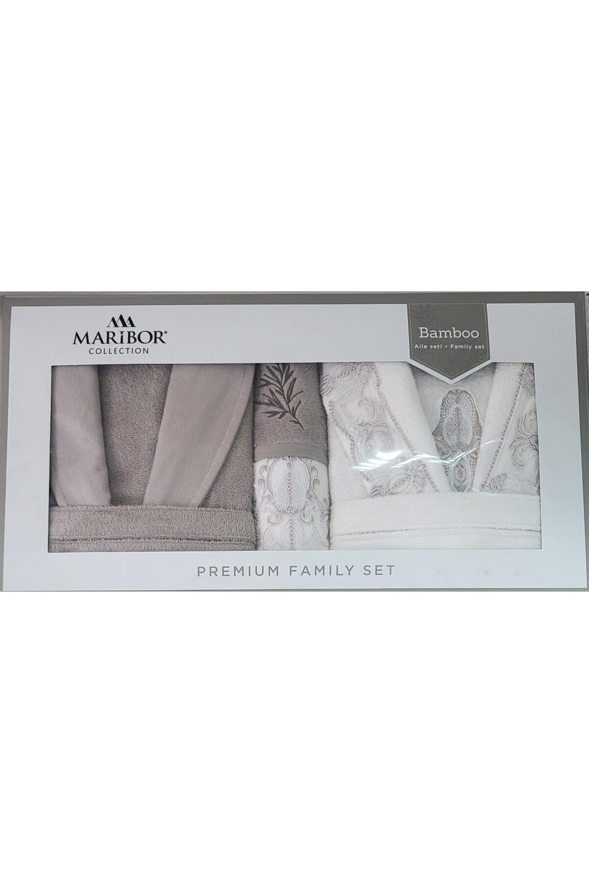 MARİBOR BAMBU AİLE SETİ BORNOZ SETİ