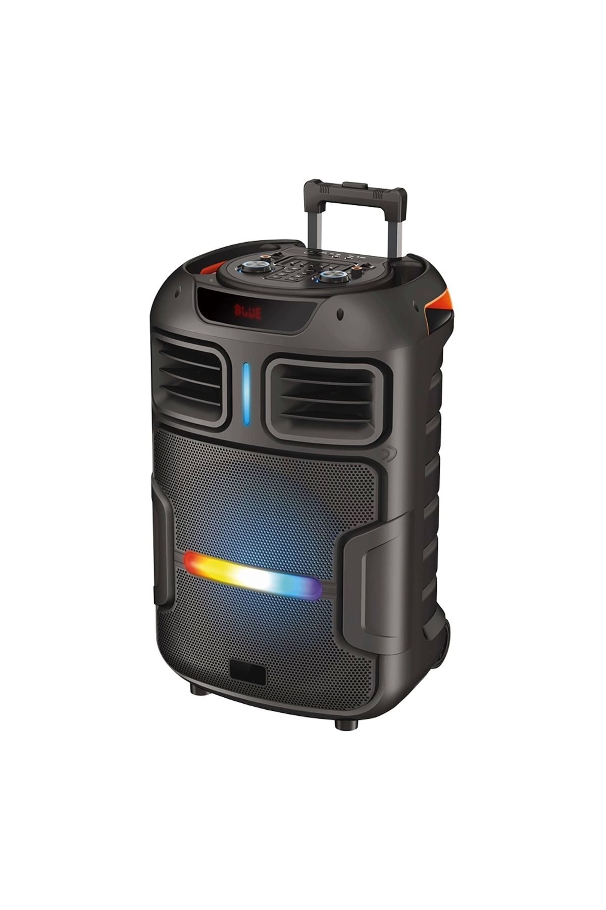 zore Gd-1503 Dijital Led Göstergeli Fm Radyolu Mikrofonlu Rgb Tws 15 Inç Stereo Bass Kablosuz Karaok