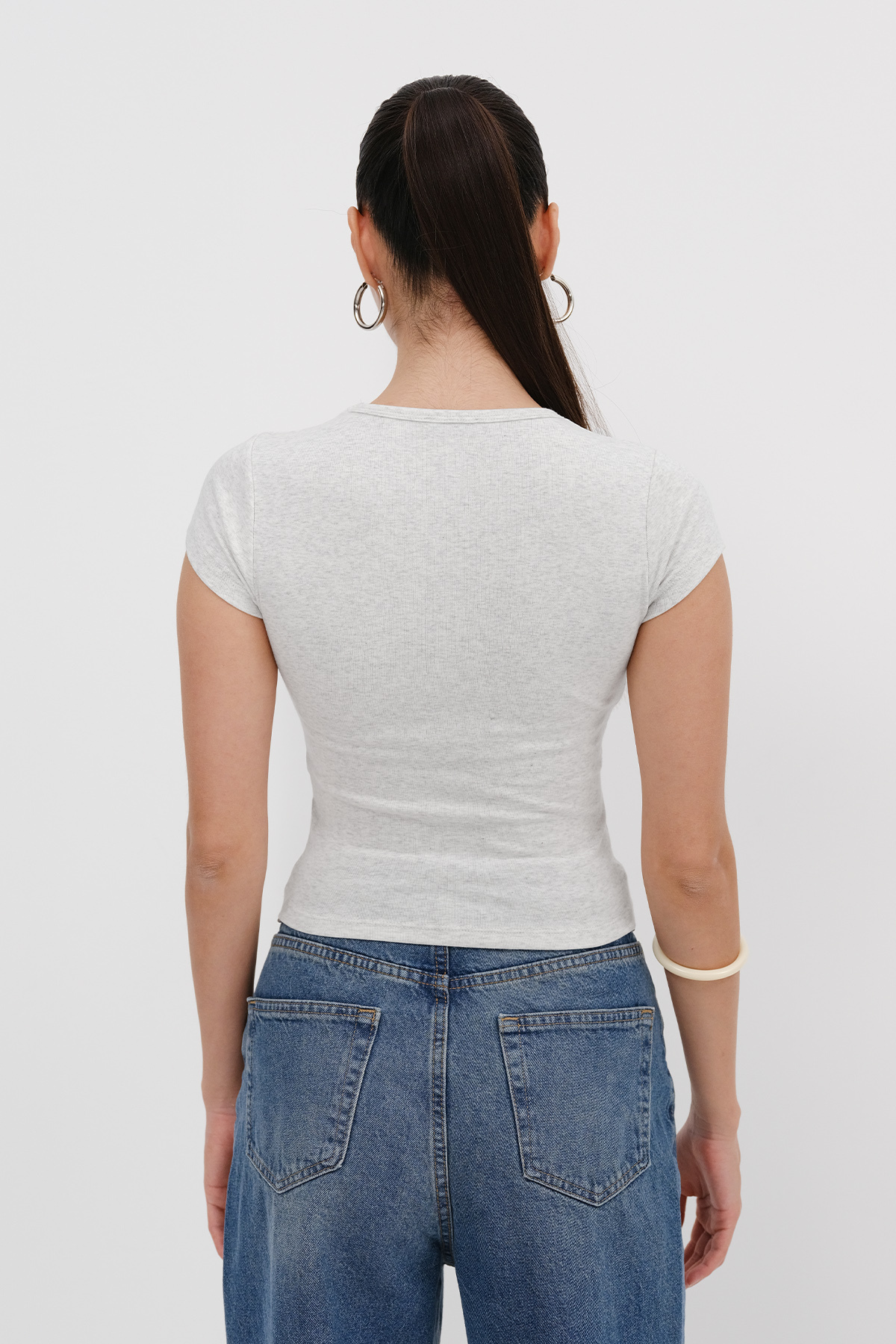 Addax  Kısa Kollu Basic T-shirt P1742-L10 - Görsel 5