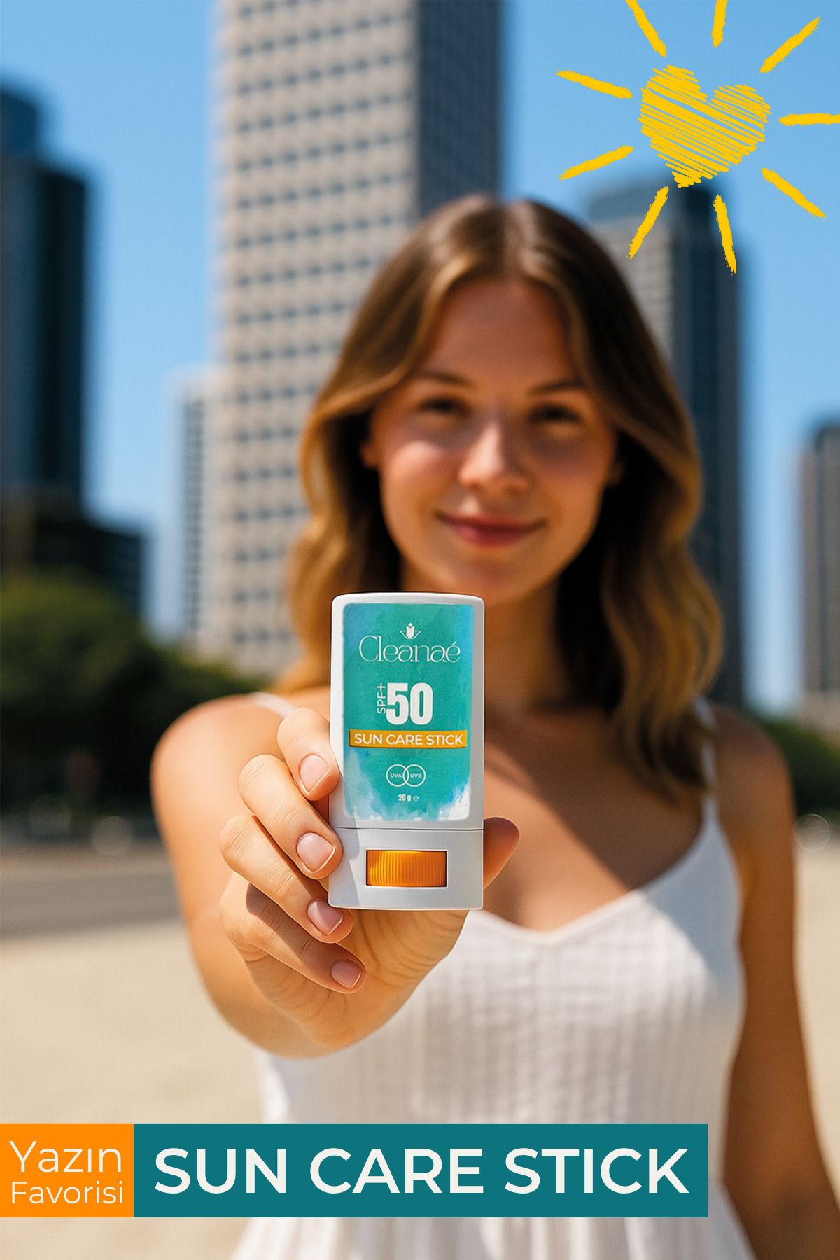 SPF+ 50 Sun Care Stick - Çiçek Kokulu Güneş Koruyucu Stick 20gr