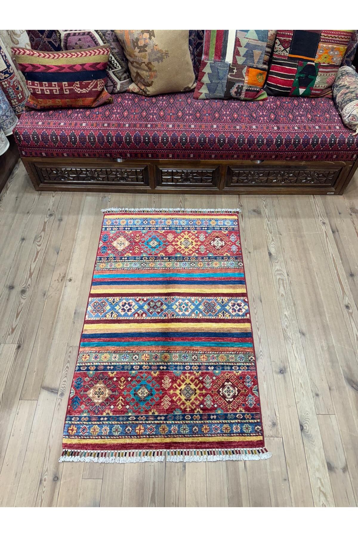ŞİRVAN HALI EL DOKUMA AFGAN HALI - 125 x 80