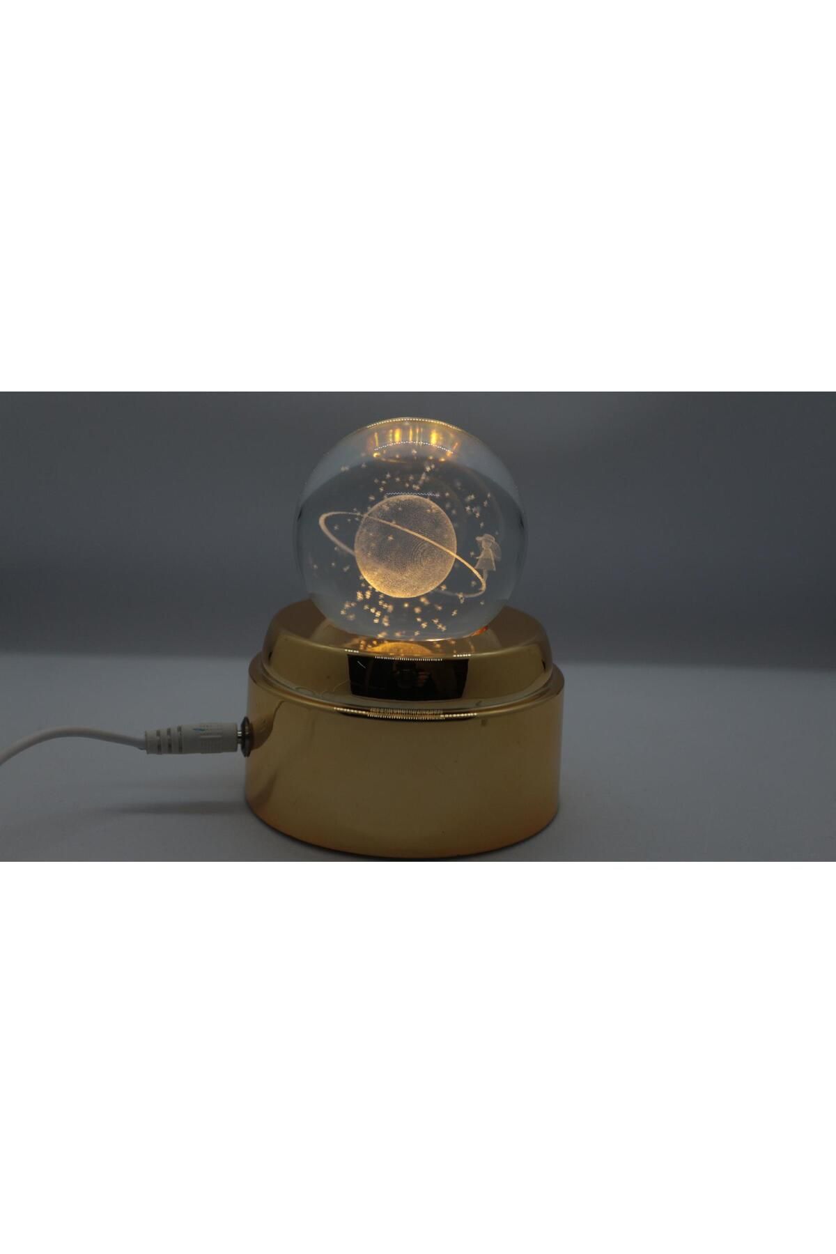 shop KRISTAL CAM LED IŞIKLI DÖNEN KULE KÜRE HEDİYELİK -GALAKSİ VE ÇOCUK 3D