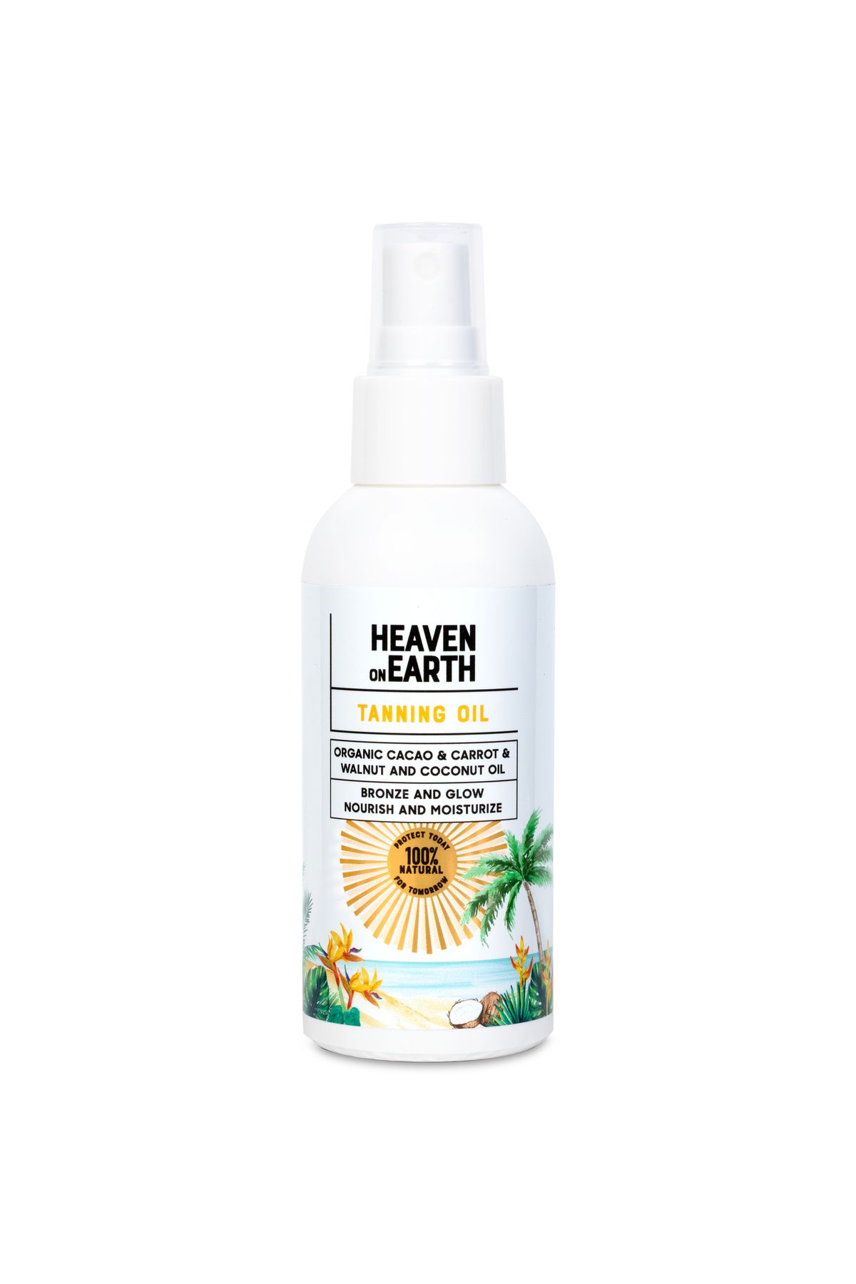 Heaven on Earth %100 Doğal Ve Organik Içerikli Vegan Tanning Oil Bronzlaştırıcı Yağ 100 ml