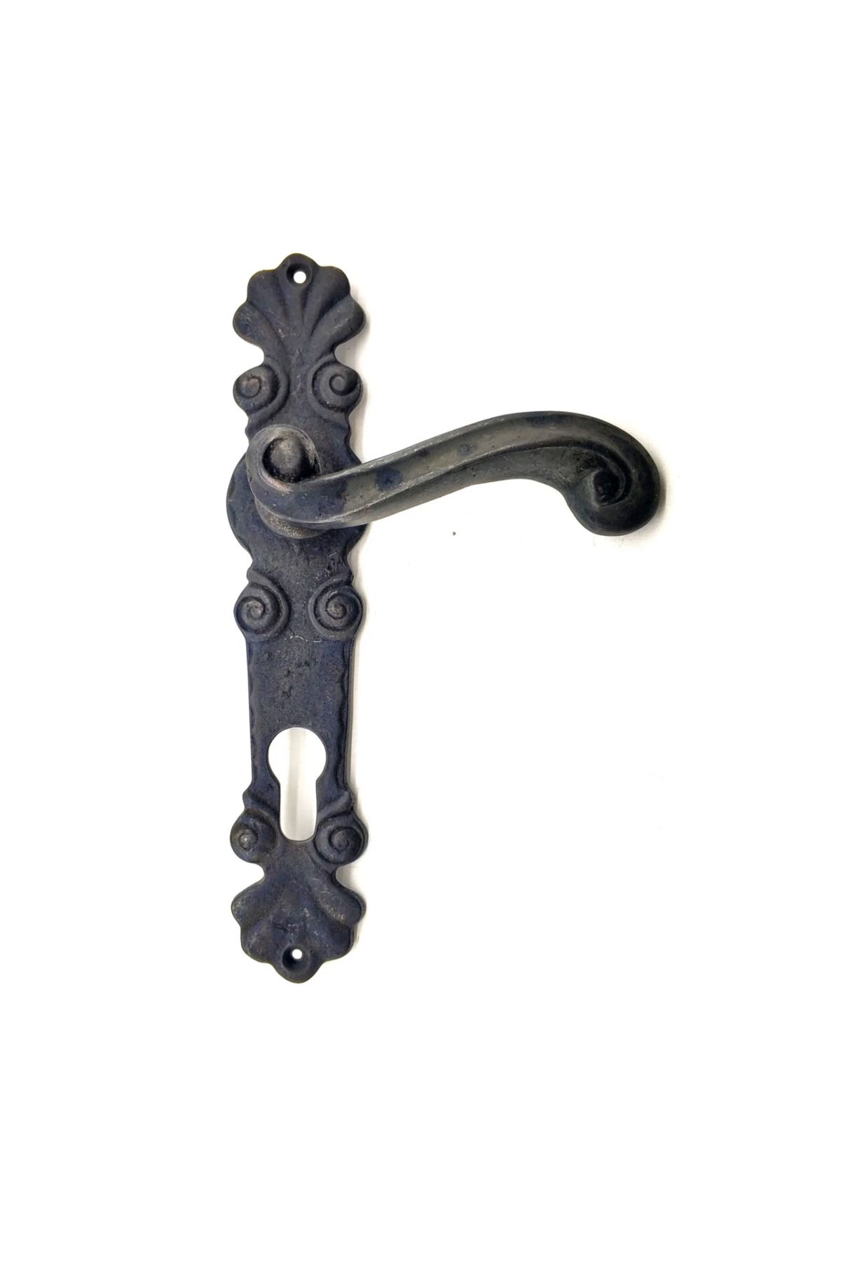 Vemora Antika Tarz Dekoratif Pirinç Okyanus Banyo Kapı Kolu - 230x46 Mm, Oksit