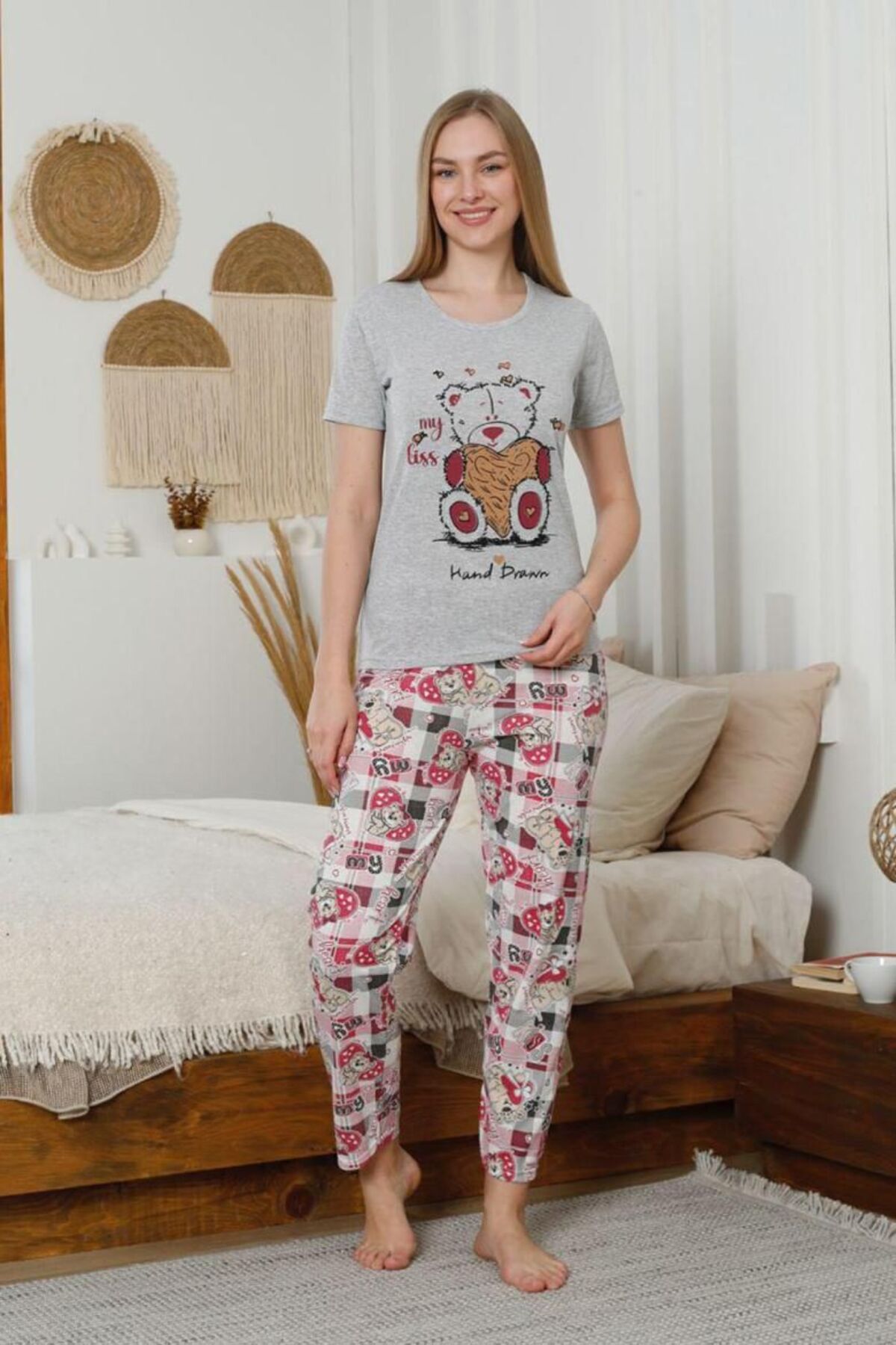 GVN Baskılı Pijama Takımı