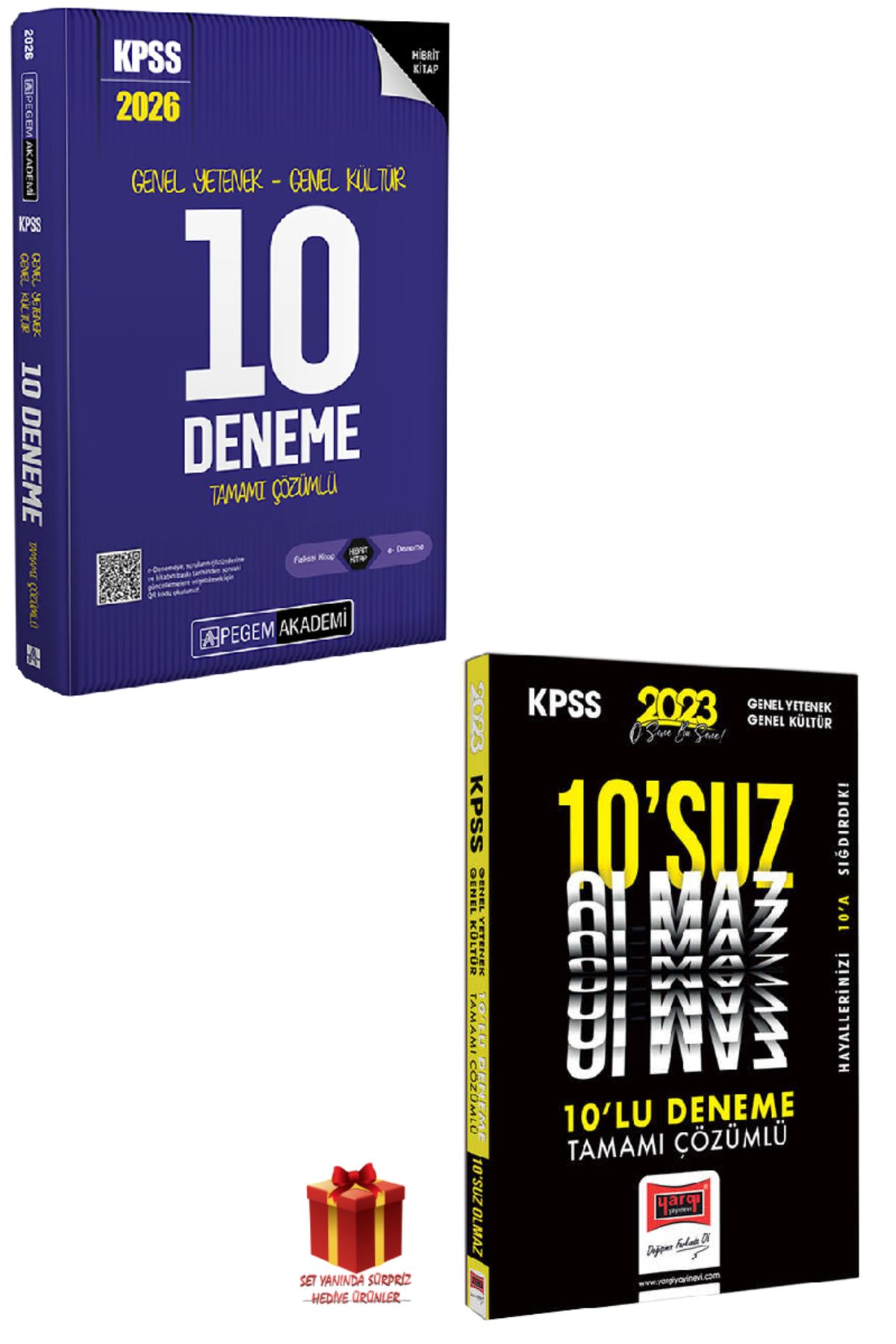 Pegem Akademi Yayıncılık 2026 Pegem KPSS 10 Deneme+Yargı GYGK 10 Deneme+Hediye