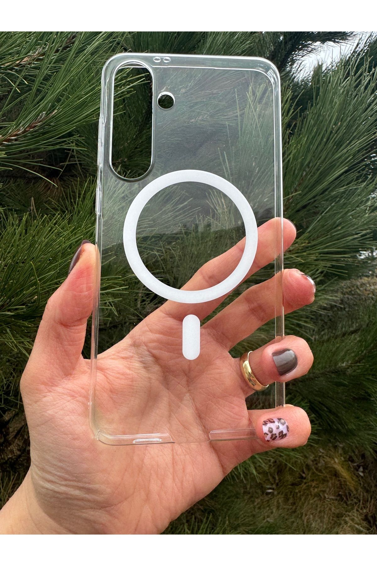 Deppo Trend Samsung Galaxy S24 Fe Uyumlu Kılıf Sert Sararmaz Magsafe Kamera Korumalı Koruyucu Dayanıklı Kapak