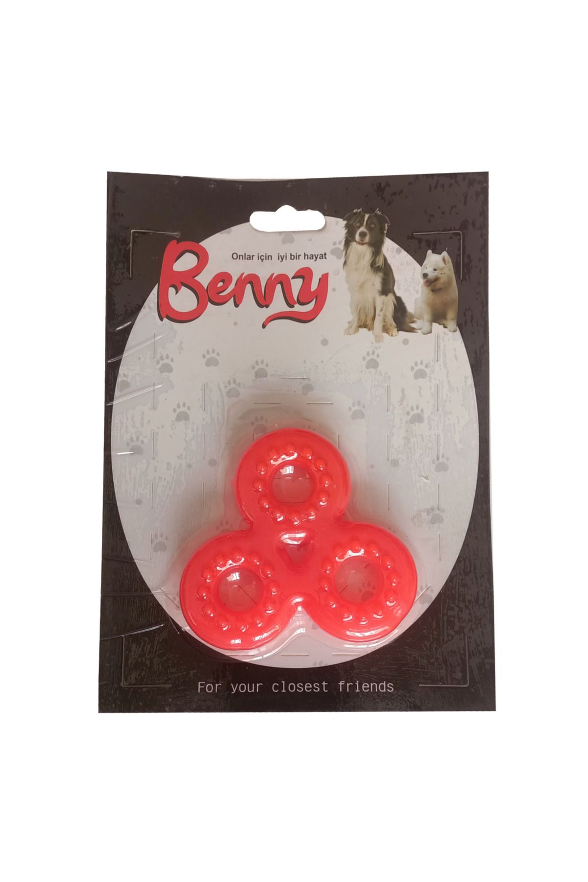 Zayla Benny Köpek Oyuncağı Üçlü Halka 9 x 9 cm Kırmızı
